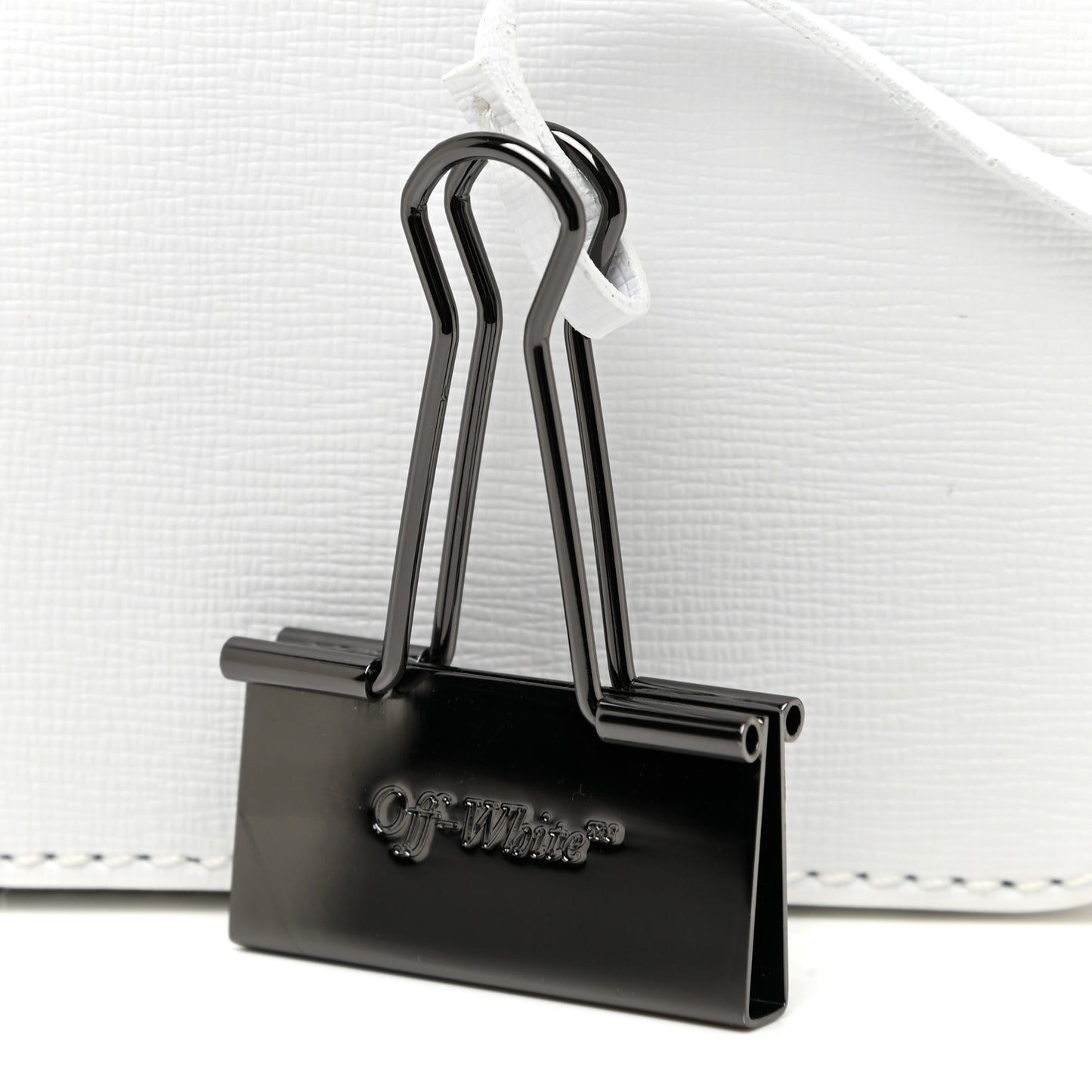 Saffiano Flap Shoulder Bag White
