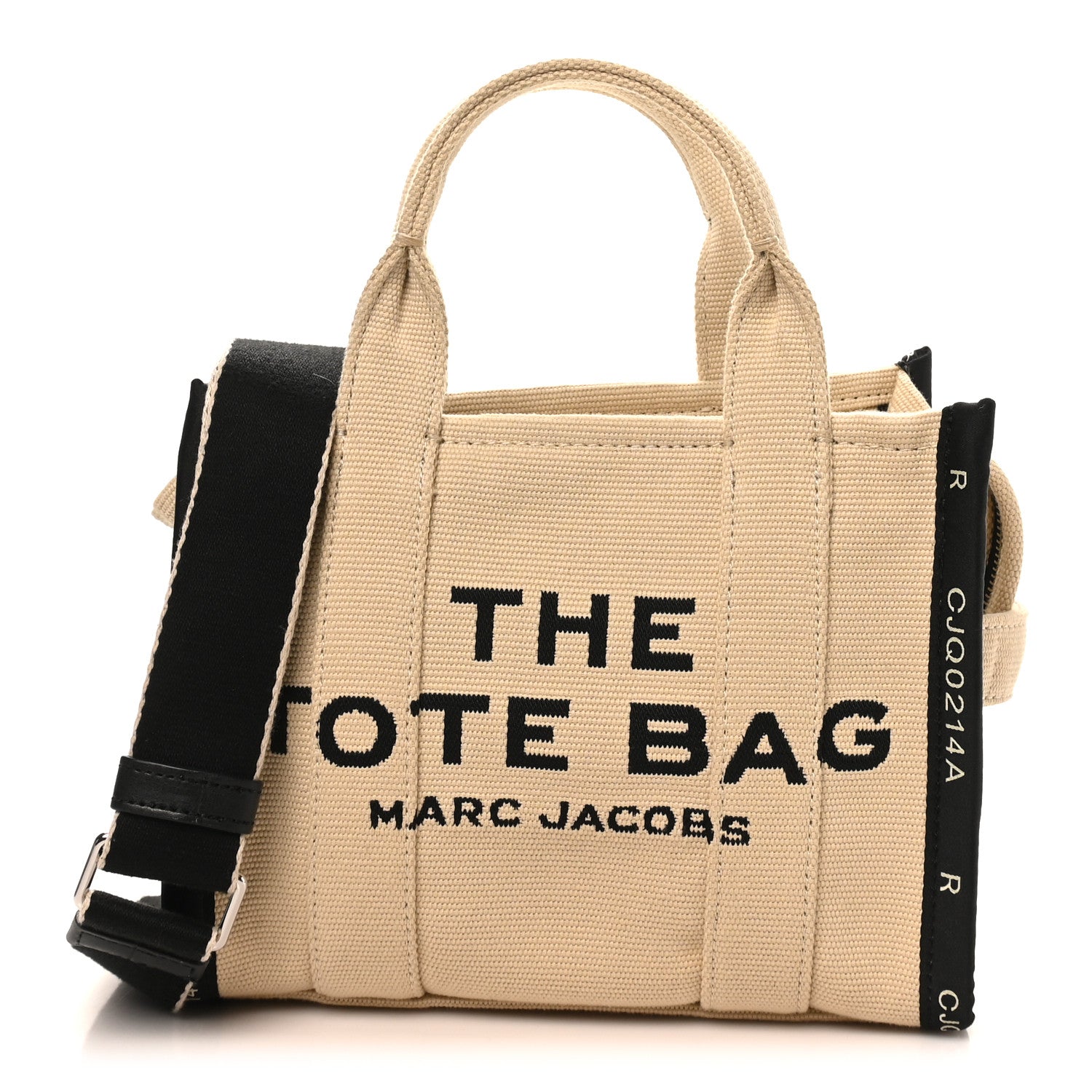 Marc Jacobs Jacquard Small The Traveler Tote Bag Warm Sand 1853124 – FASHIONPHILE