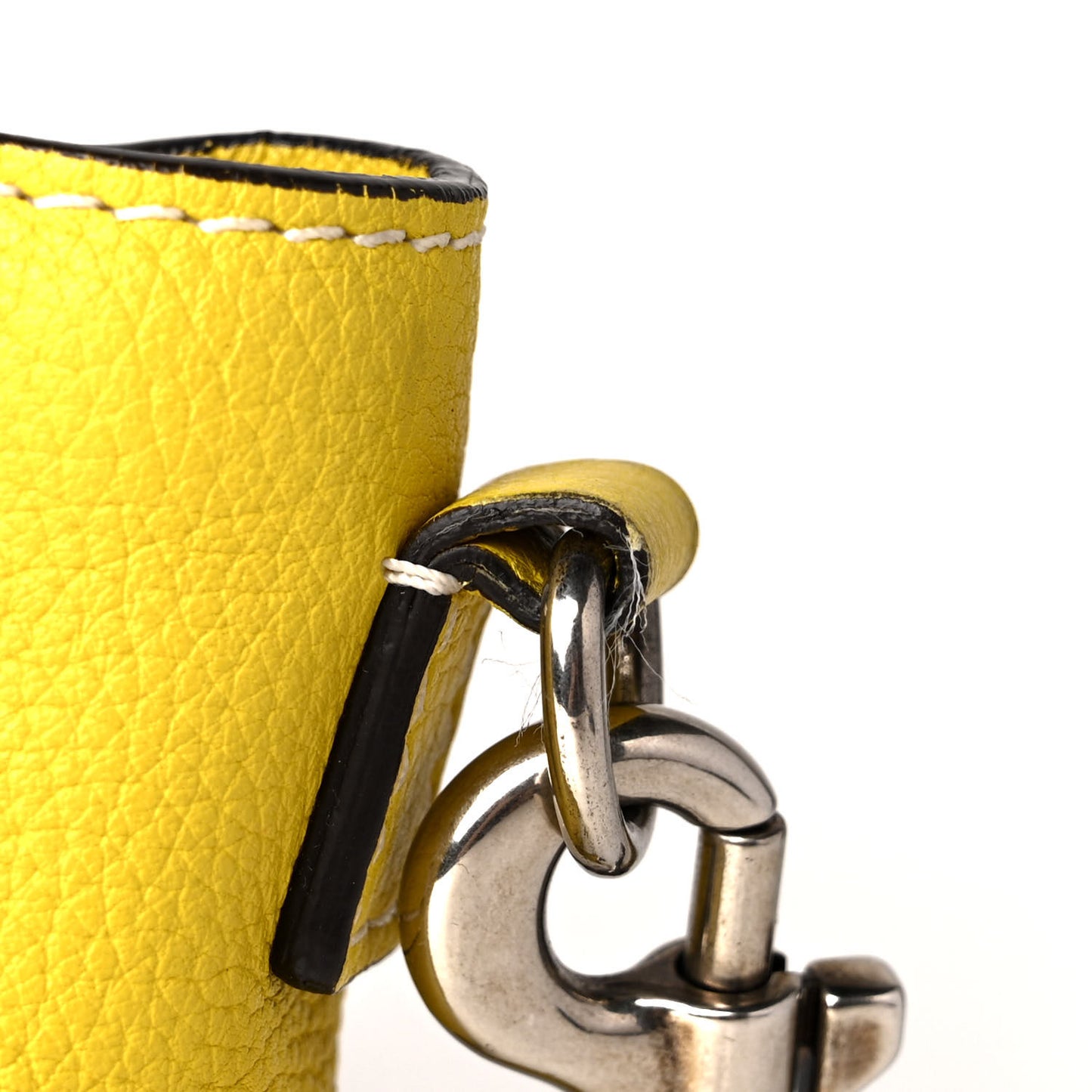 Drummed Calfskin Nano Luggage Citron