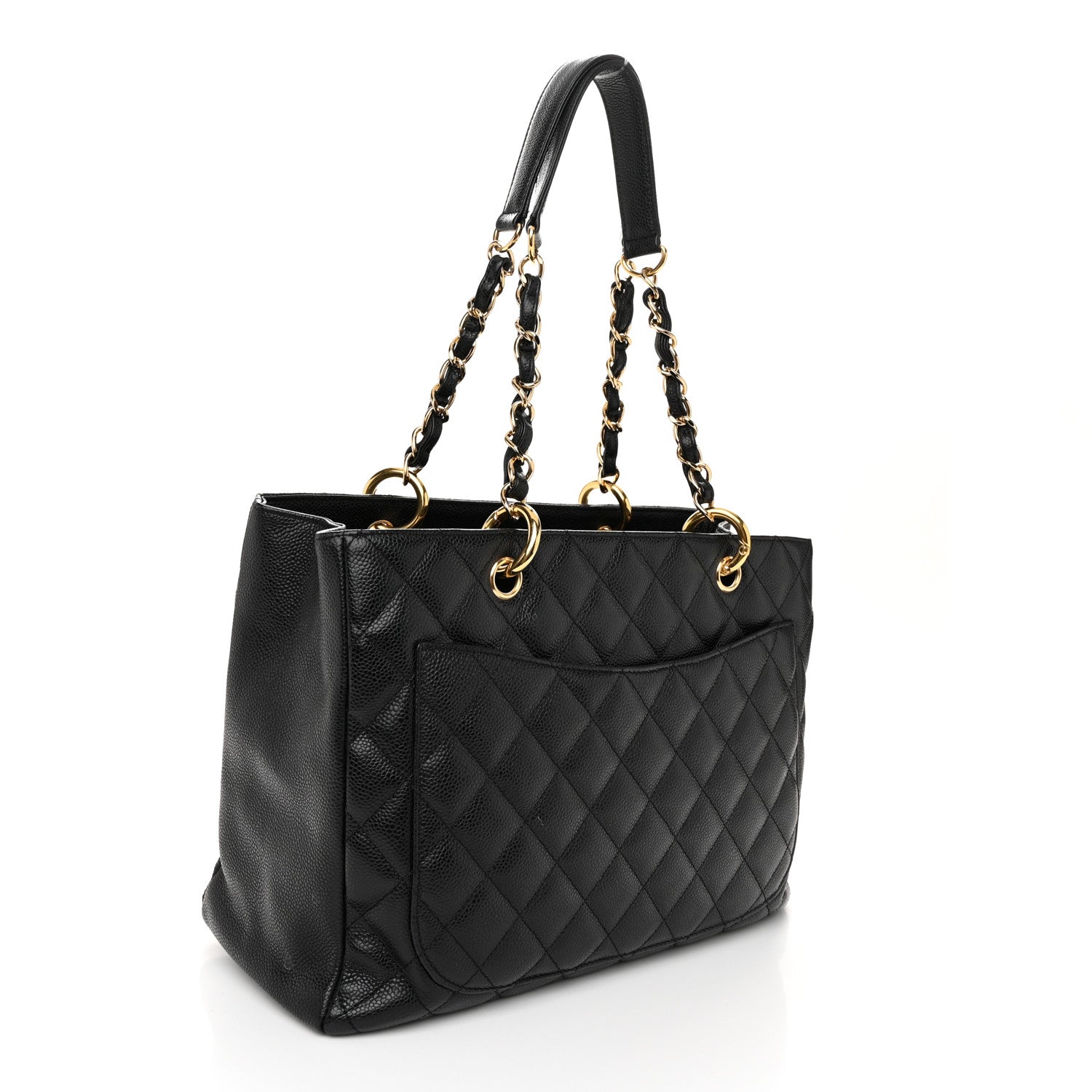 Chanel Caviar Quilted Grand Shopping Tote GST Black 3 of 12