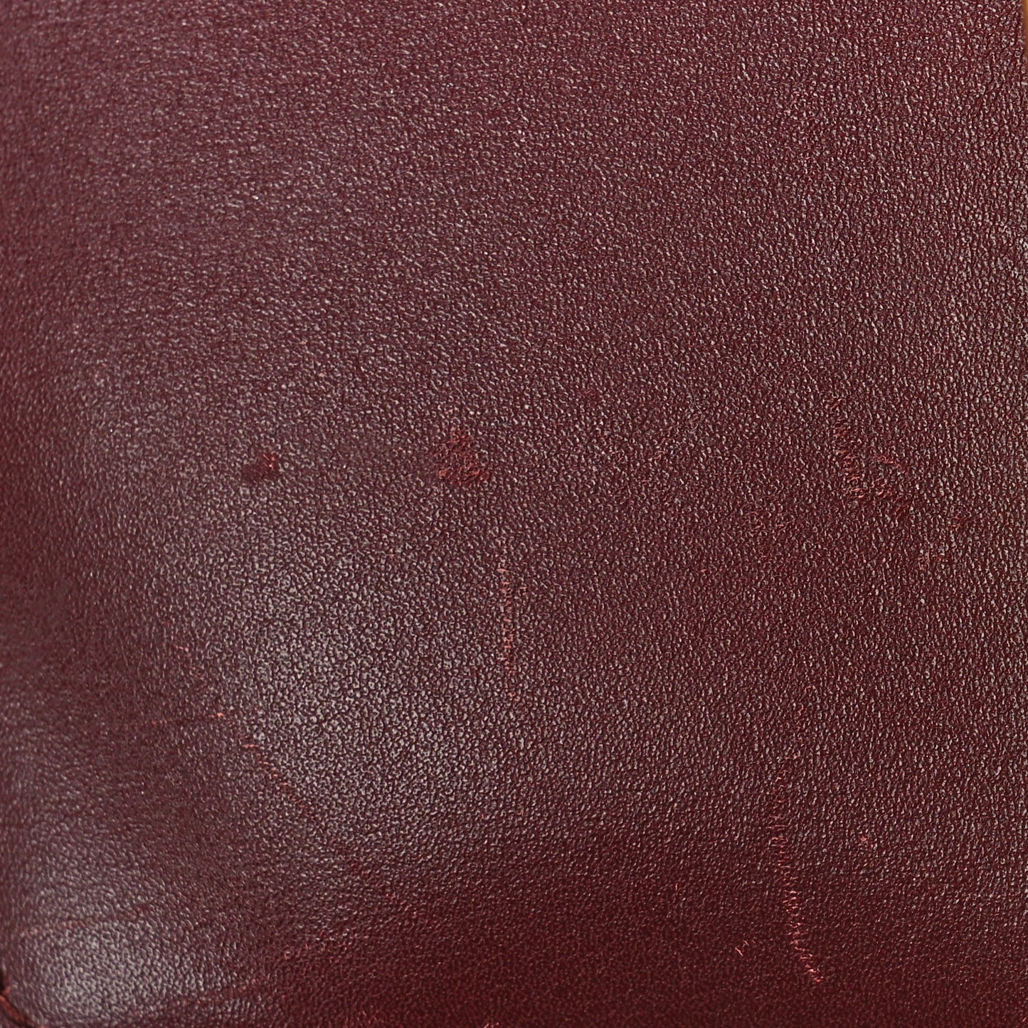 Box Calfskin Small Classic Box Flap Bag Burgundy