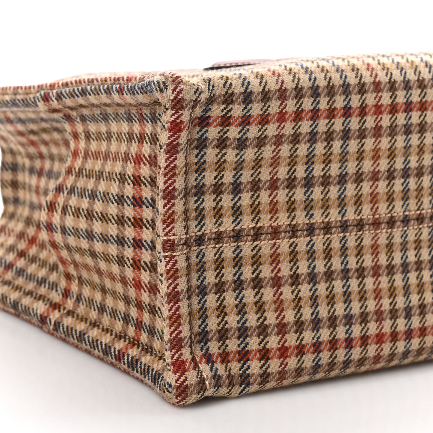 Tweed Calfskin Triomphe Small Cabas Thais Multicolor