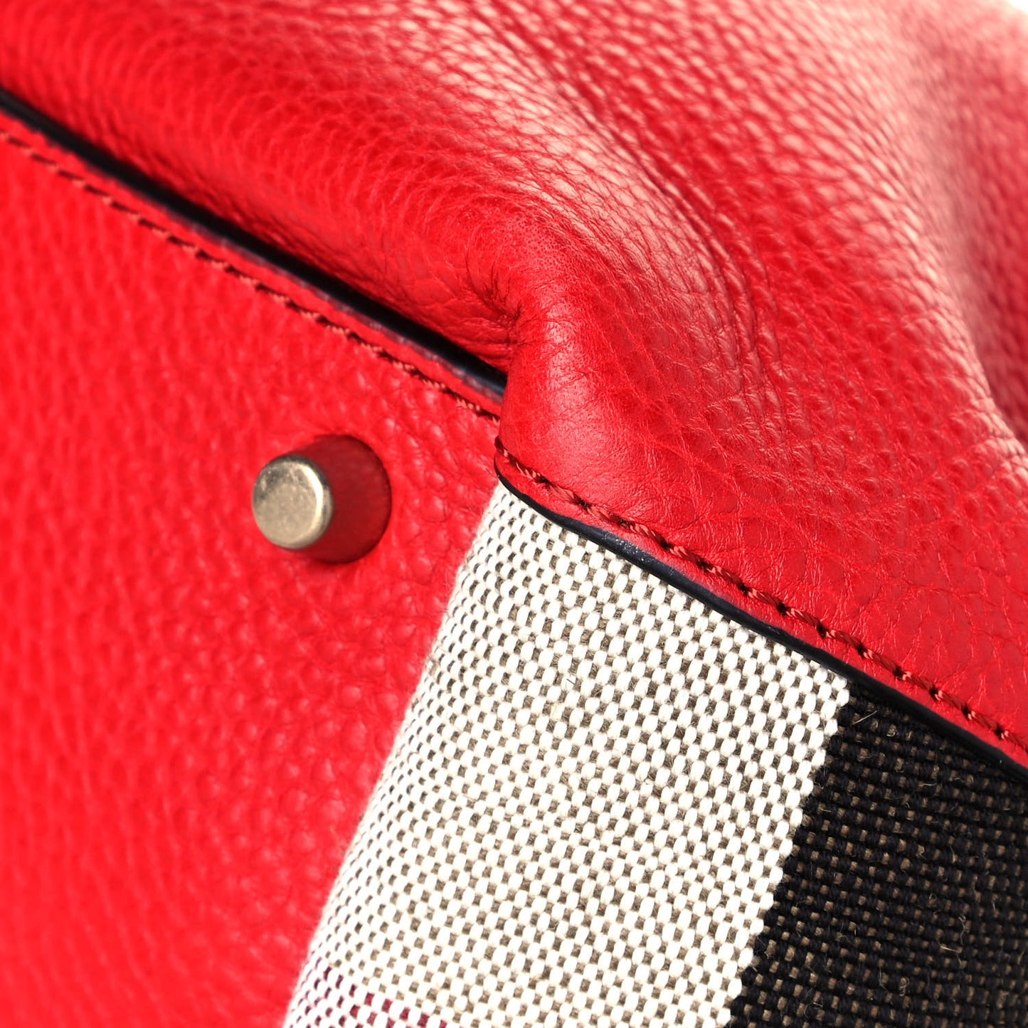 Grainy Calfskin House Check Small Maidstone Red