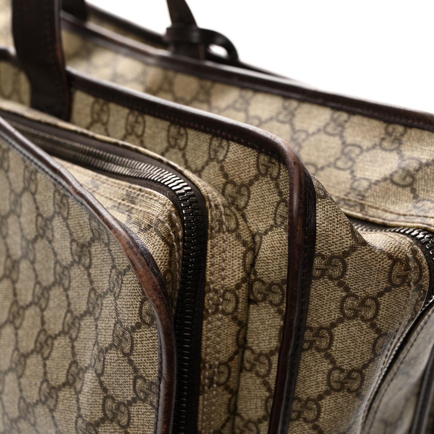 GG Plus Monogram Travel Bag Dark Brown