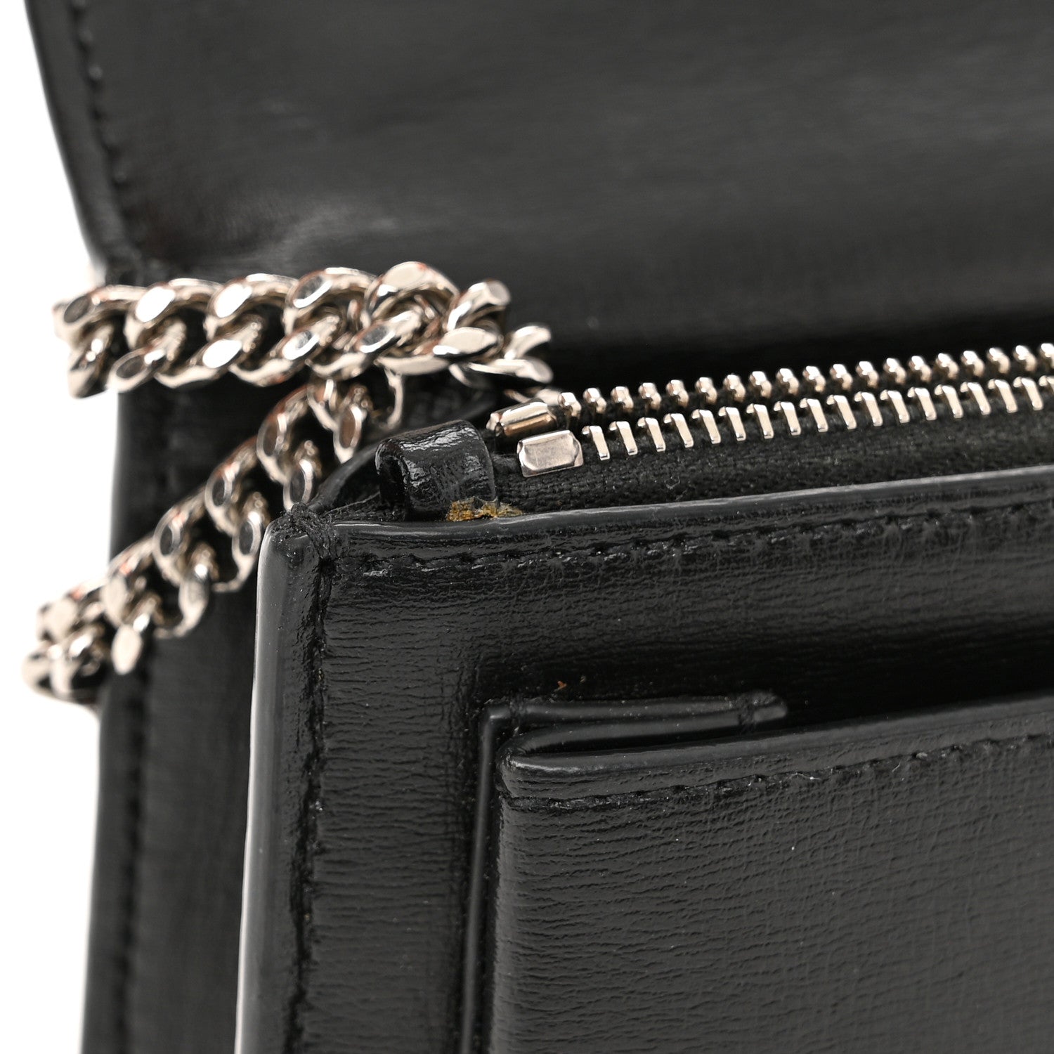 Saint Laurent Calfskin Monogram Sunset Chain Wallet Black 10 of 10