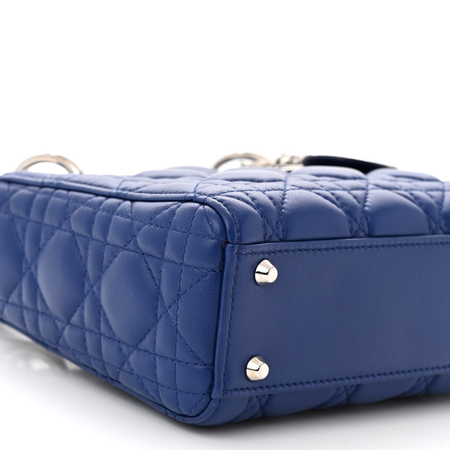 Lambskin Cannage Mini Lady Dior Blue