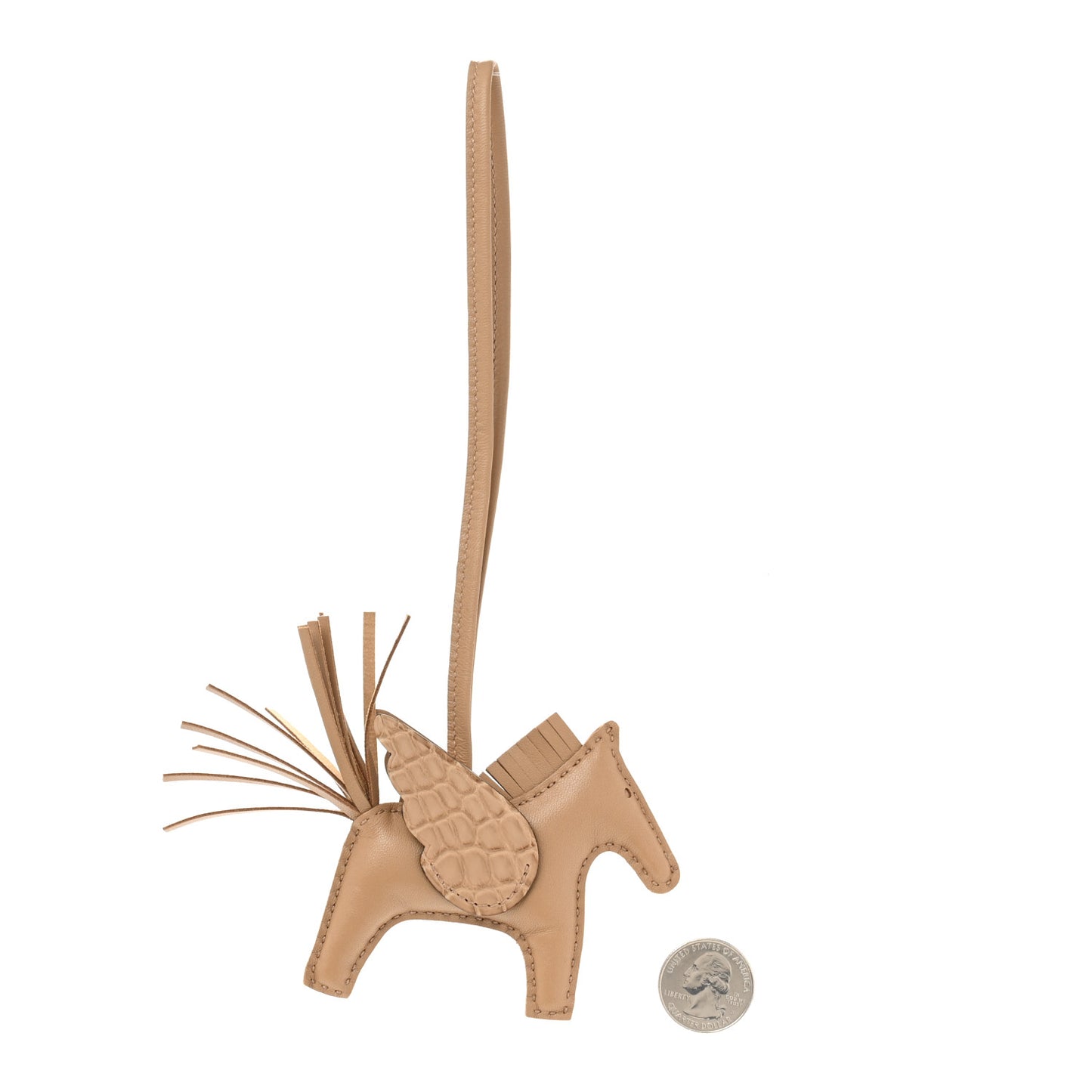 Milo Lambskin Matte Alligator Touch Grigri Rodeo Pegase Horse Bag Charm PM Chai