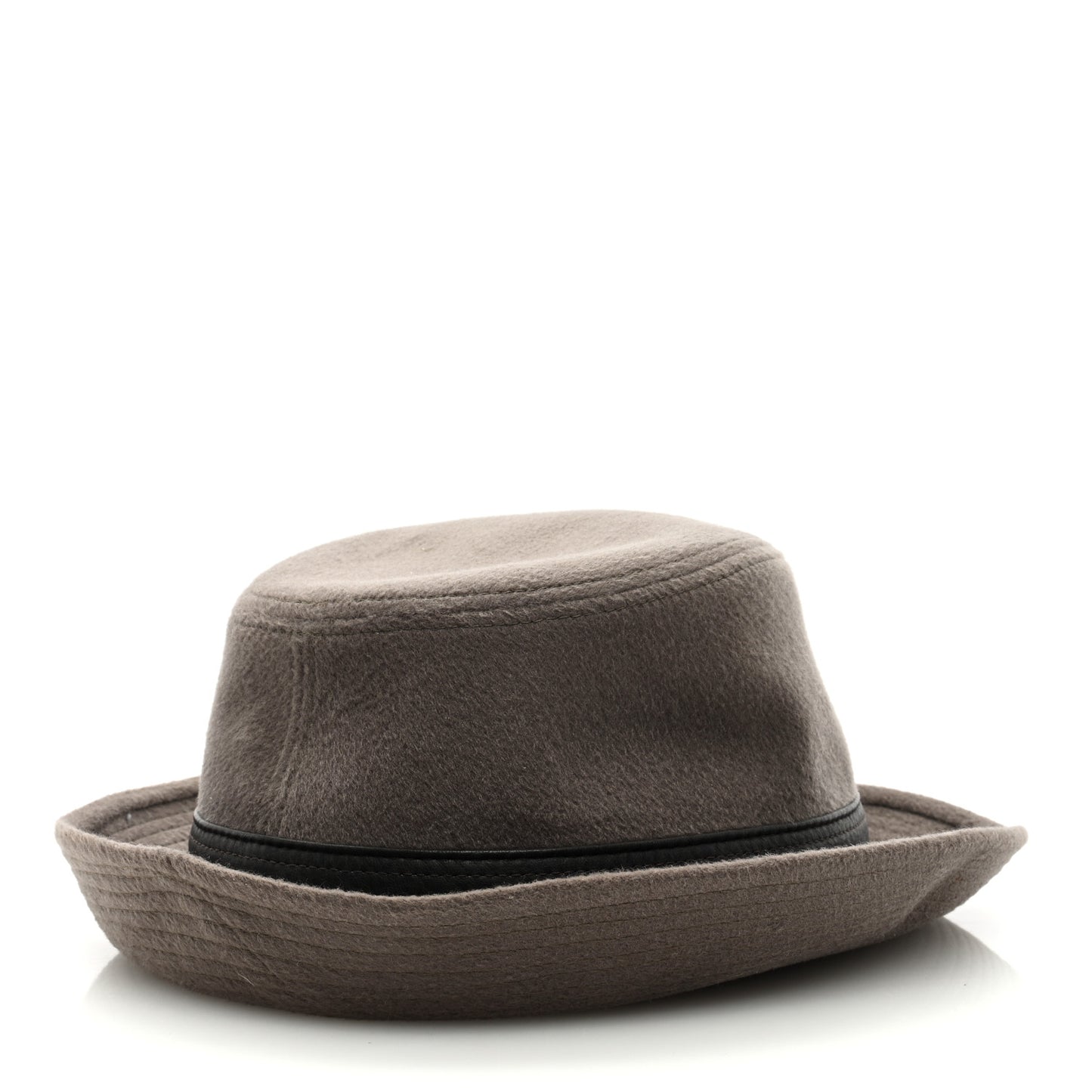 Cashmere Deerskin Funk Drap Hat 58 Ecorce Marron