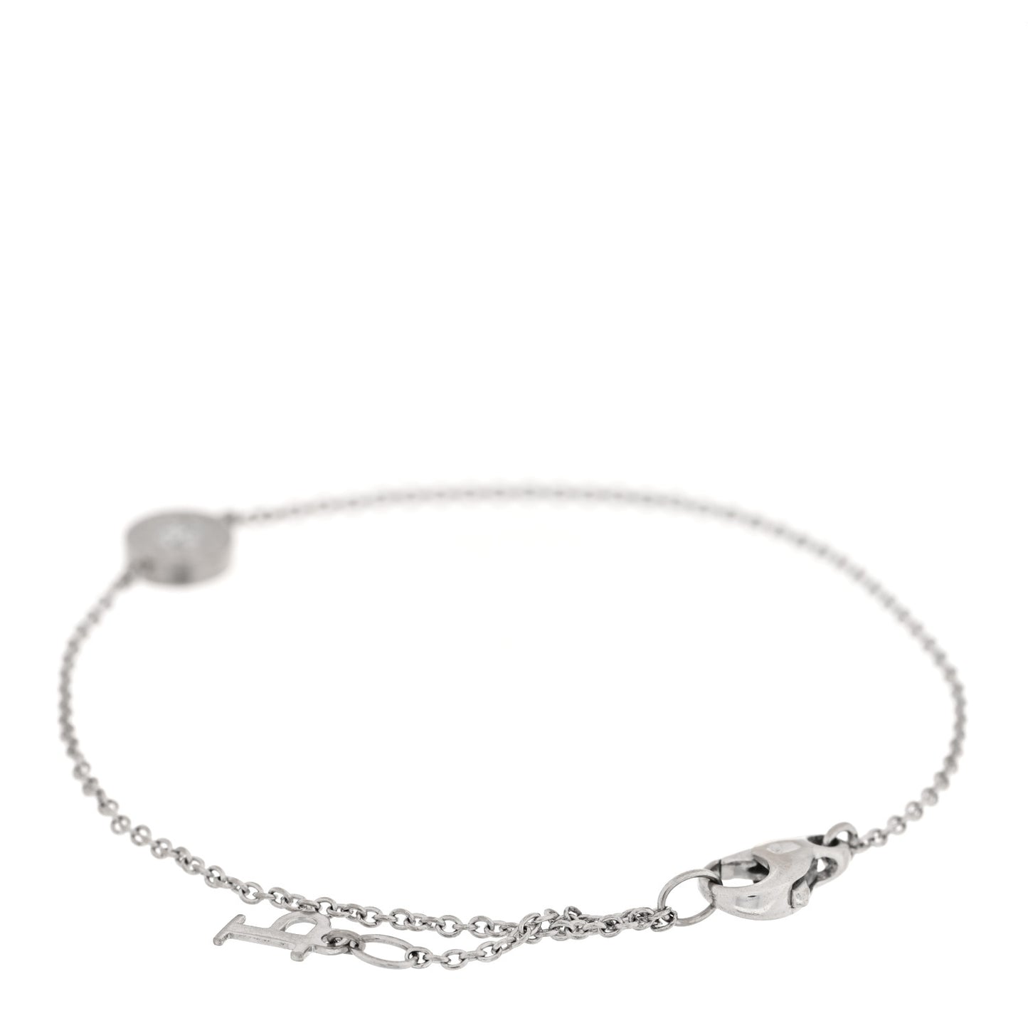 18K White Gold Diamond Possession Station Bracelet