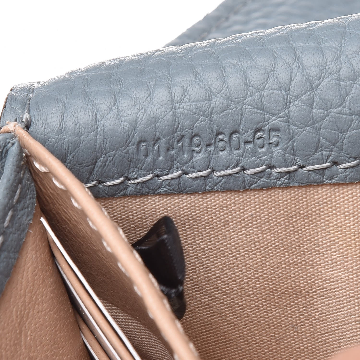 Chloe Calfskin Marcie Continental Flap Wallet Cloudy Blue 7 of 8