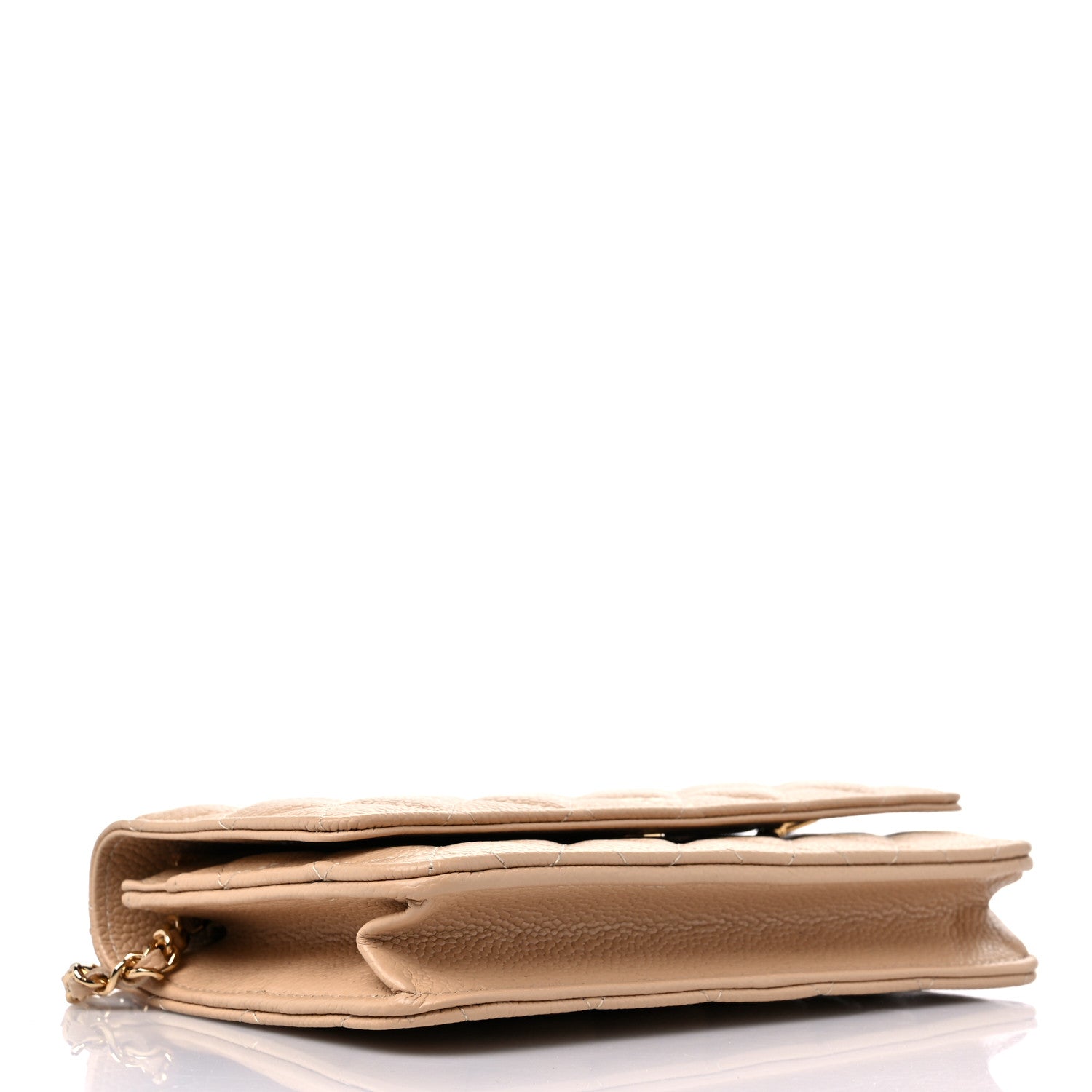 Chanel Caviar Quilted Wallet On Chain WOC Beige 4 of 11