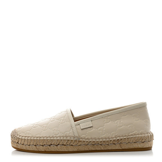 Gucci Guccissima Signature Espadrilles 37.5 Mystic White 1 of 9