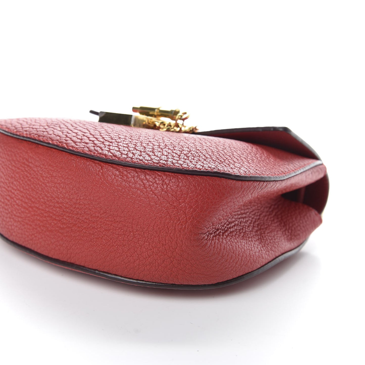 Grained Lambskin Mini Drew Shoulder Bag Plaid Red