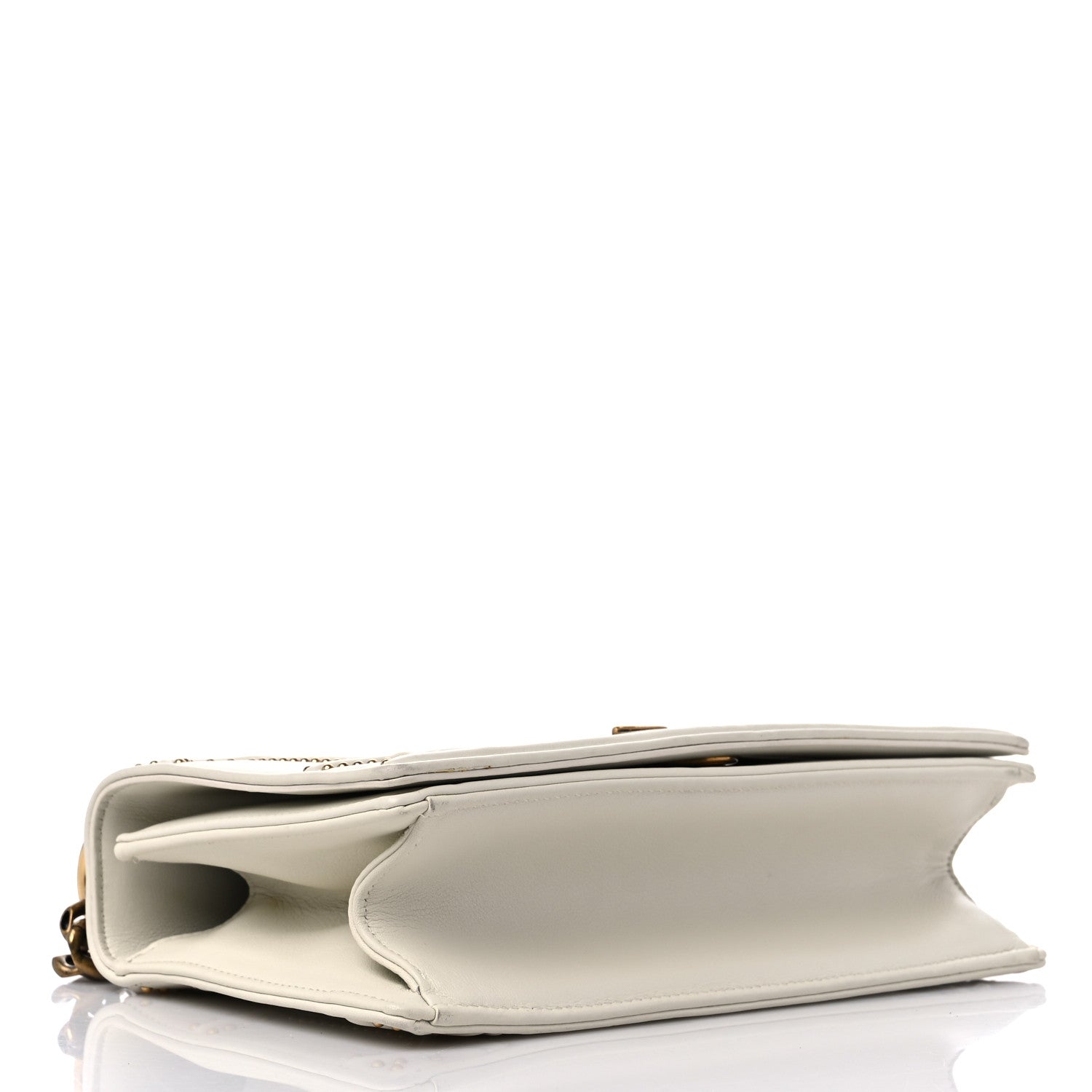Christian Dior Lambskin Studded Medium Diorama Flap Bag Latte 4 of 12