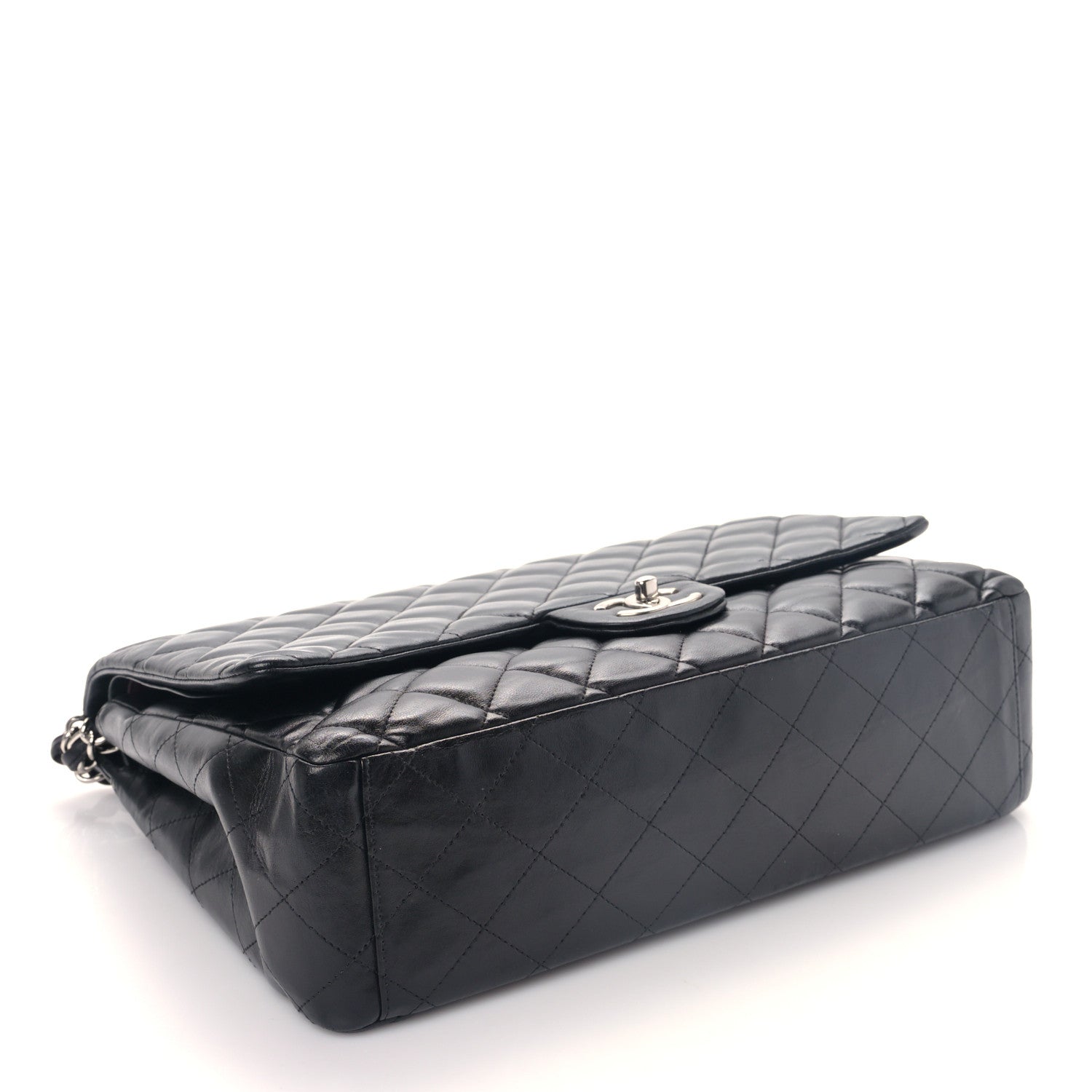 Chanel Lambskin Quilted Maxi Single Flap Black 4 of 9