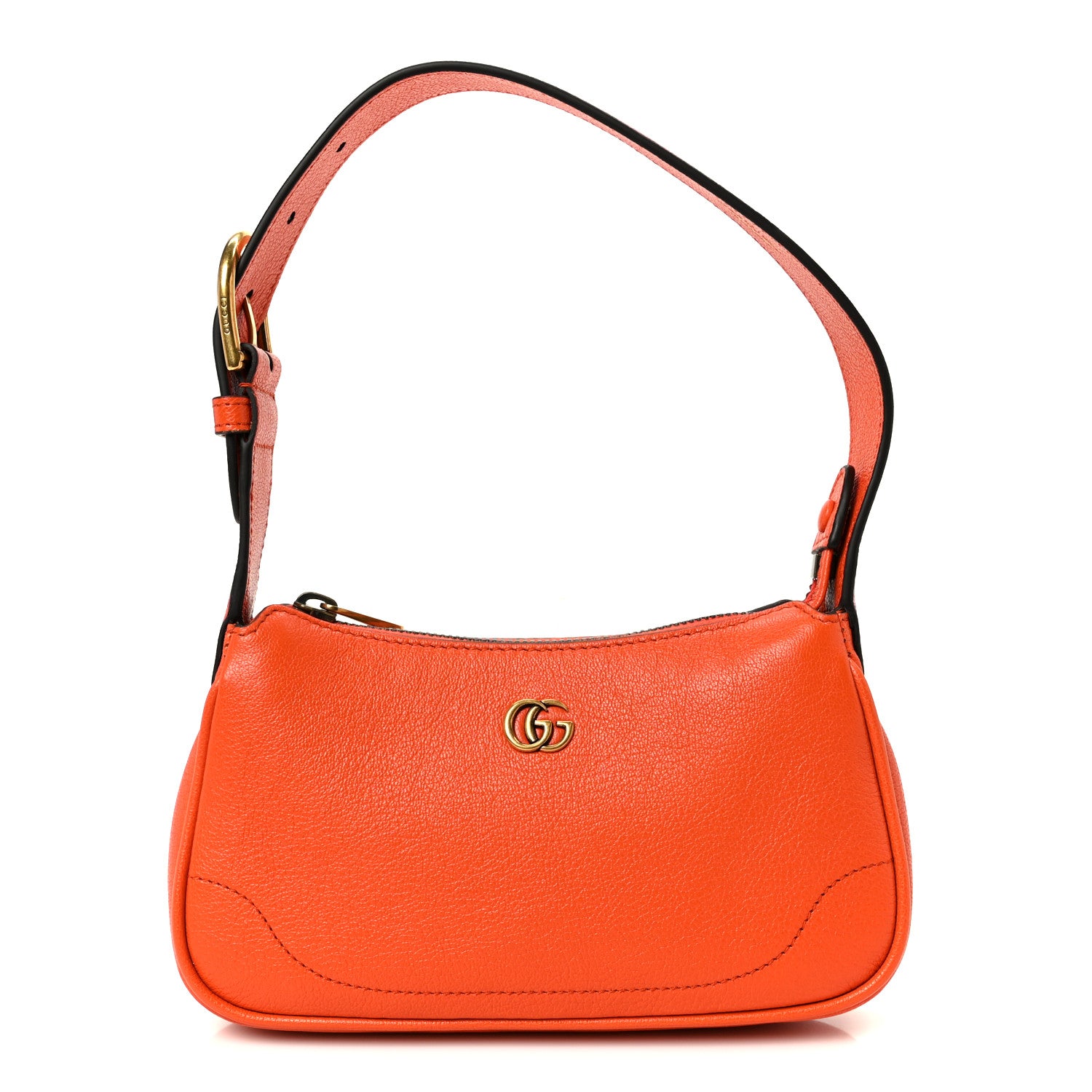 Gucci Goatskin Mini Aphrodite Shoulder Bag Orange 1875894