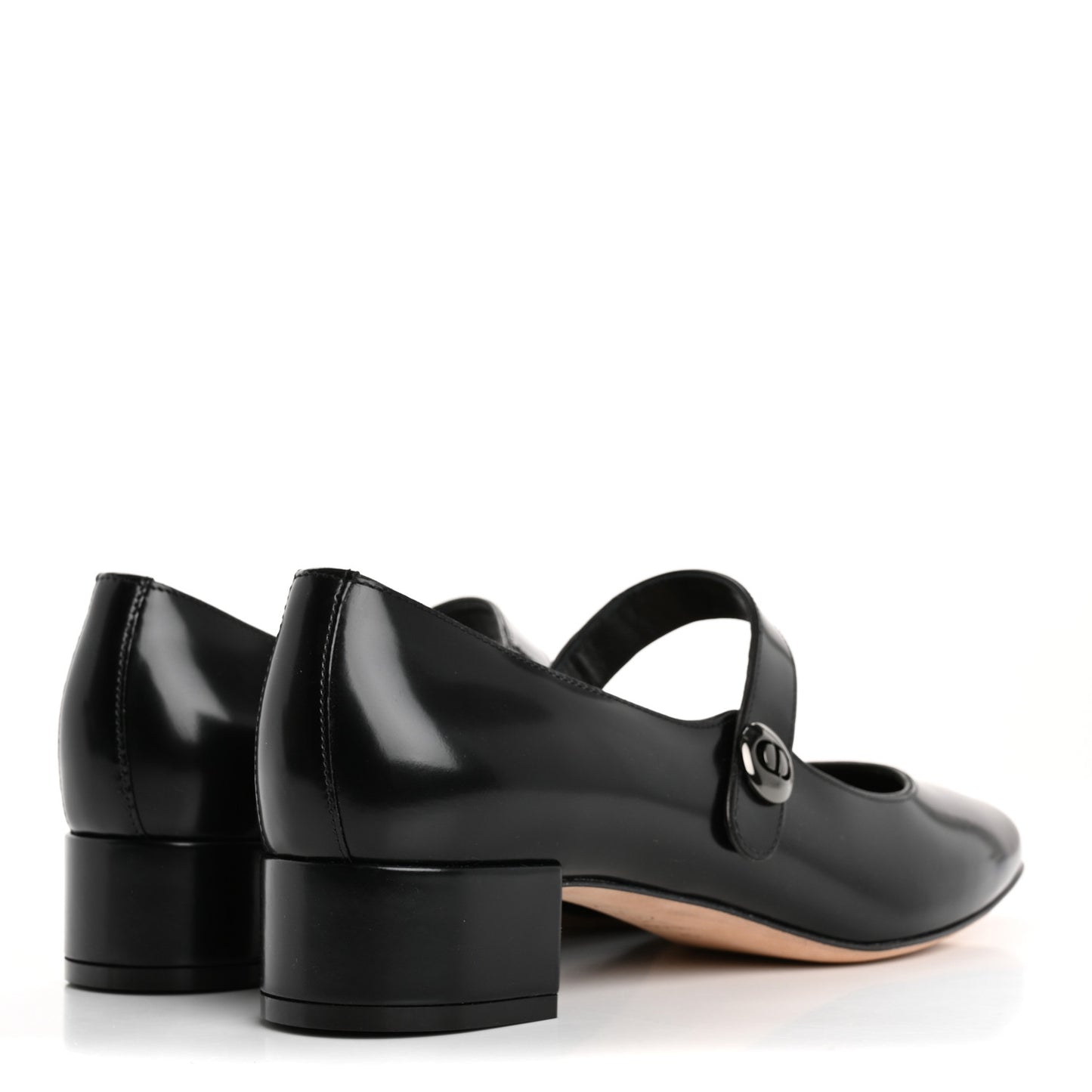Brushed Calfskin Uniform 30mm Pumps 40 Black