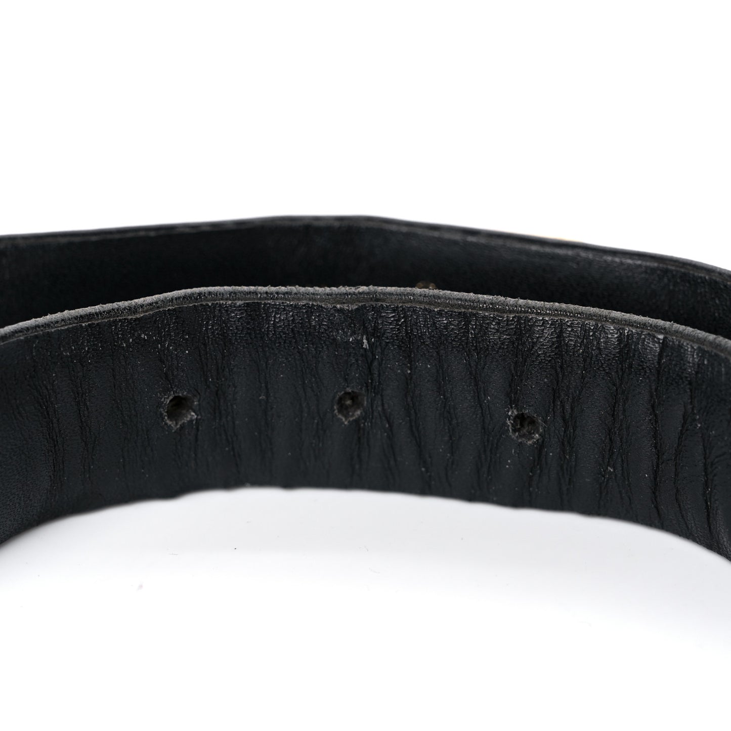 Metal Calfskin Clover Belt 85 34 Gold