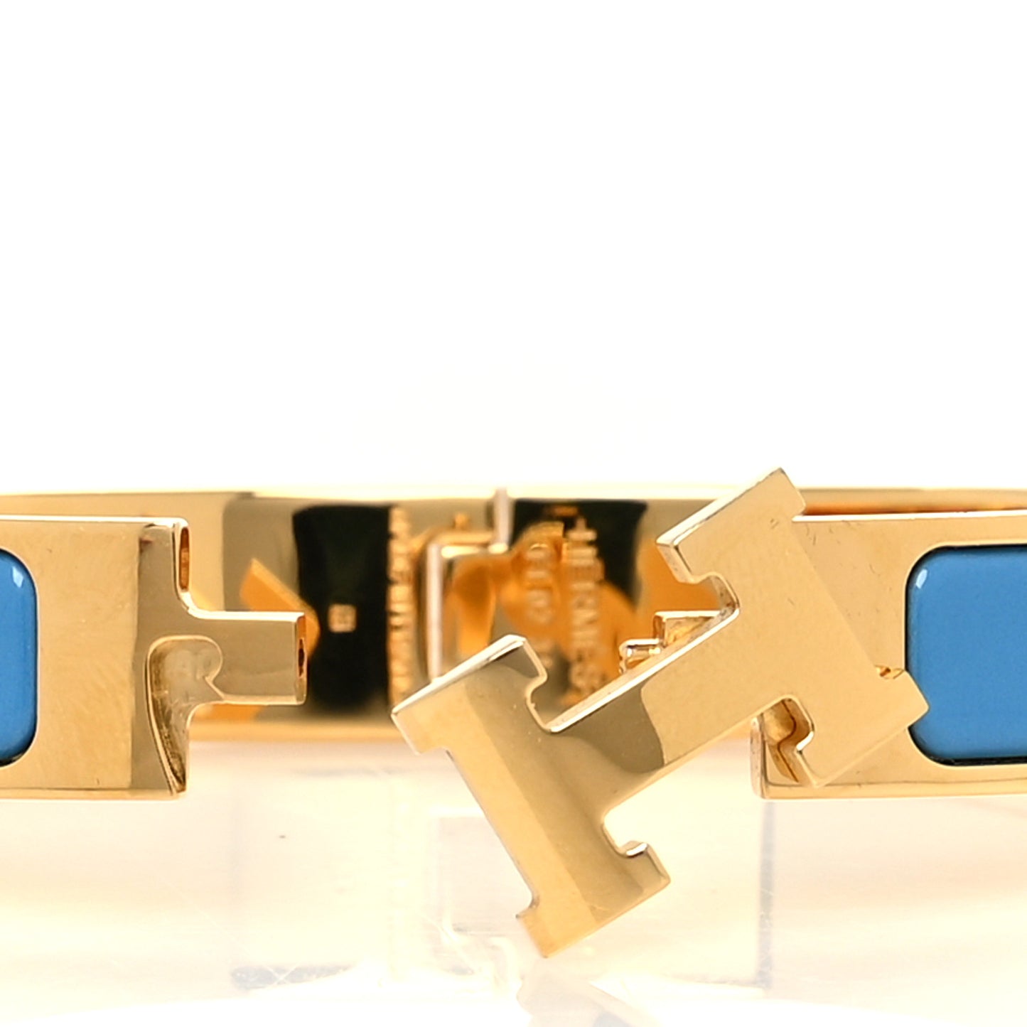Enamel Narrow Clic Clac H Bracelet PM Bleu Album