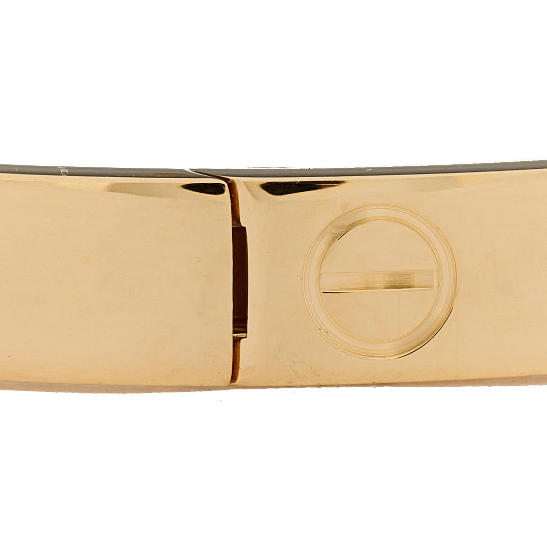 18K Yellow Gold LOVE Single Screw Bracelet 17