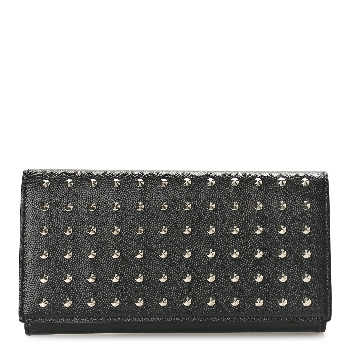 Grain De Poudre Studded Classic Marquage Flap Wallet Black