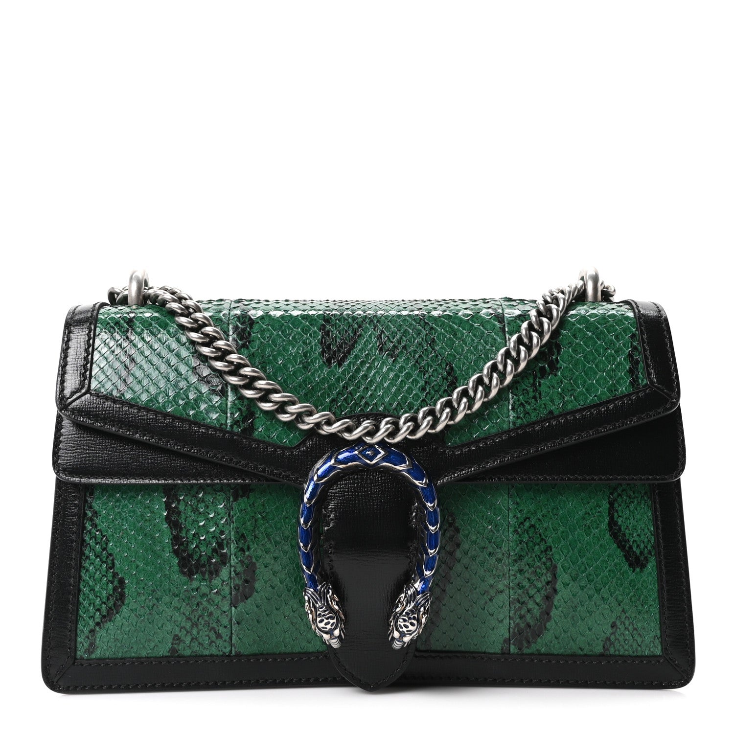 Gucci Snakeskin Enamel Small Dionysus Shoulder Bag Green 1874248
