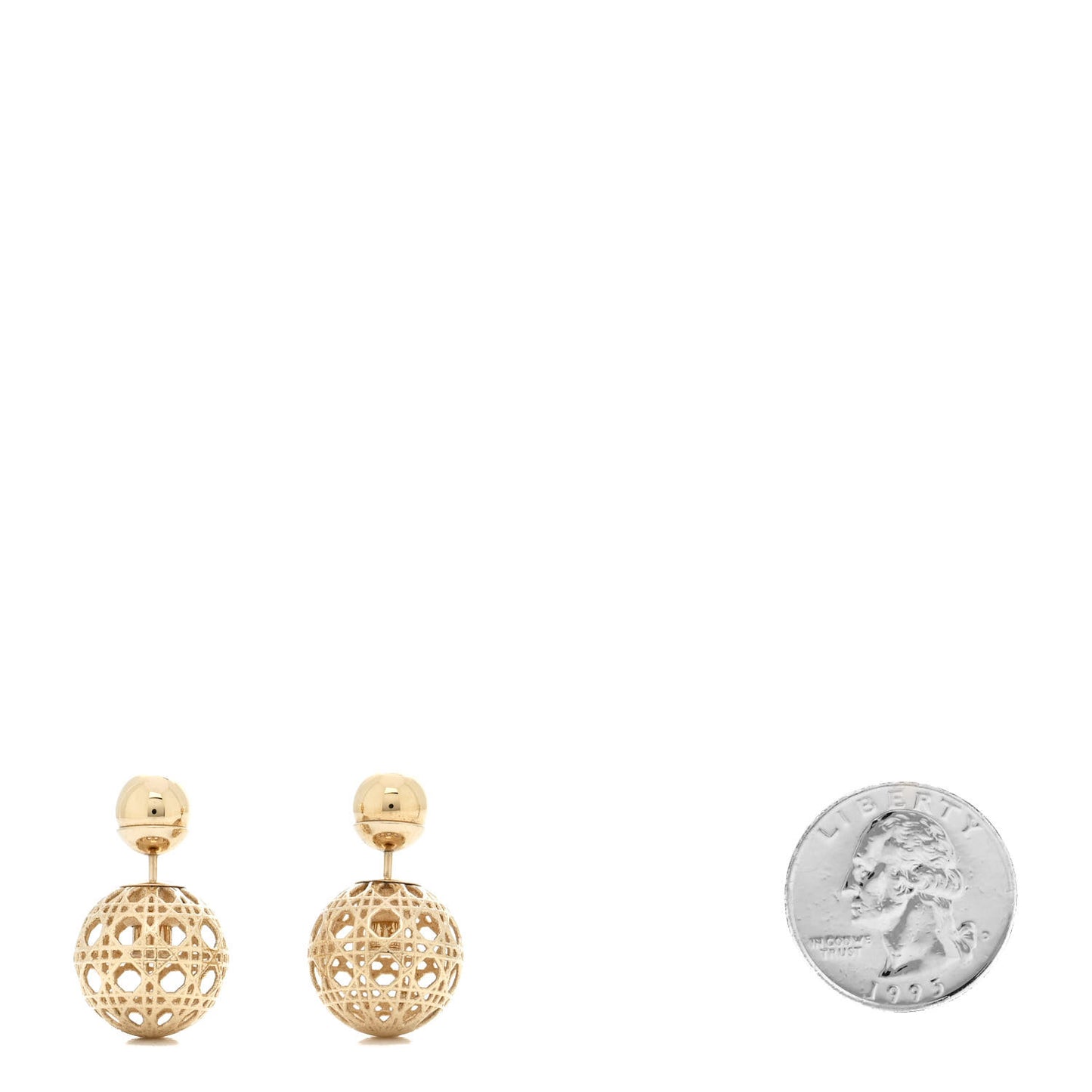 Cannage Mise En Dior Tribales Earrings Gold