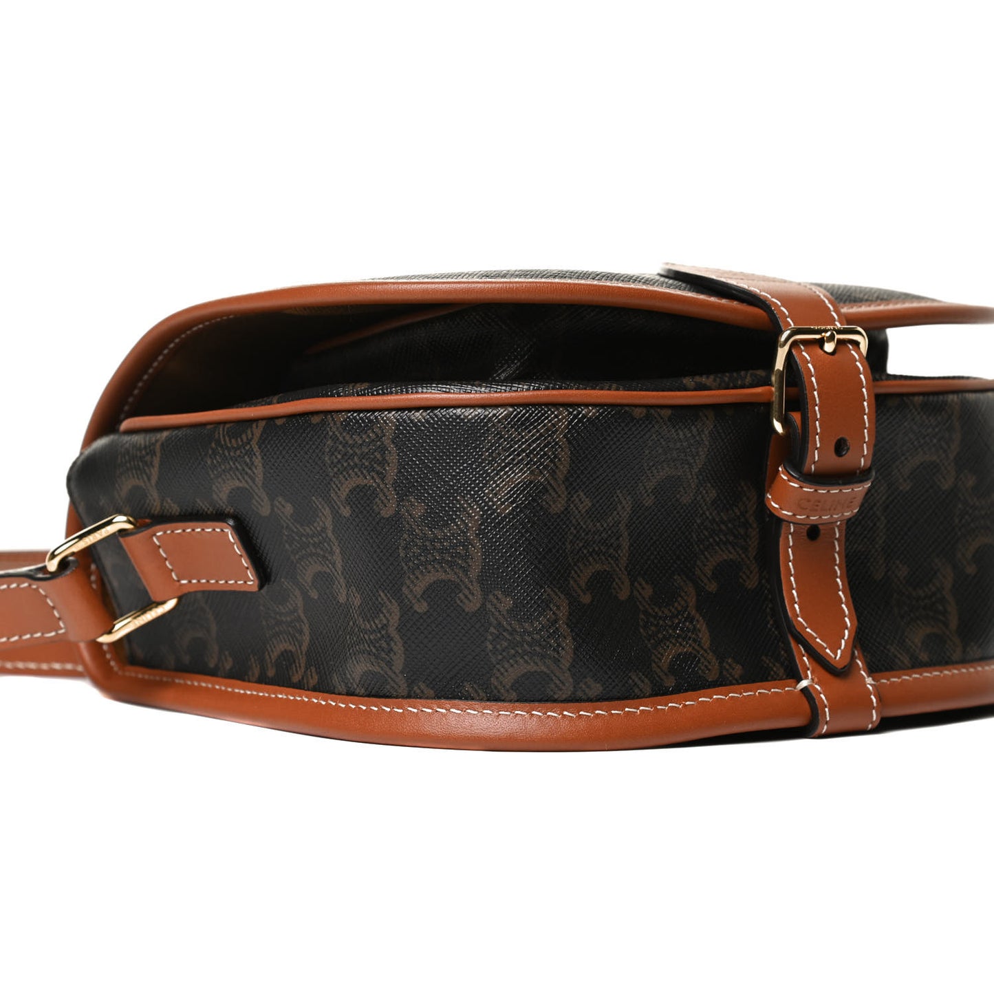 Triomphe Canvas Medium Folco Bag Tan