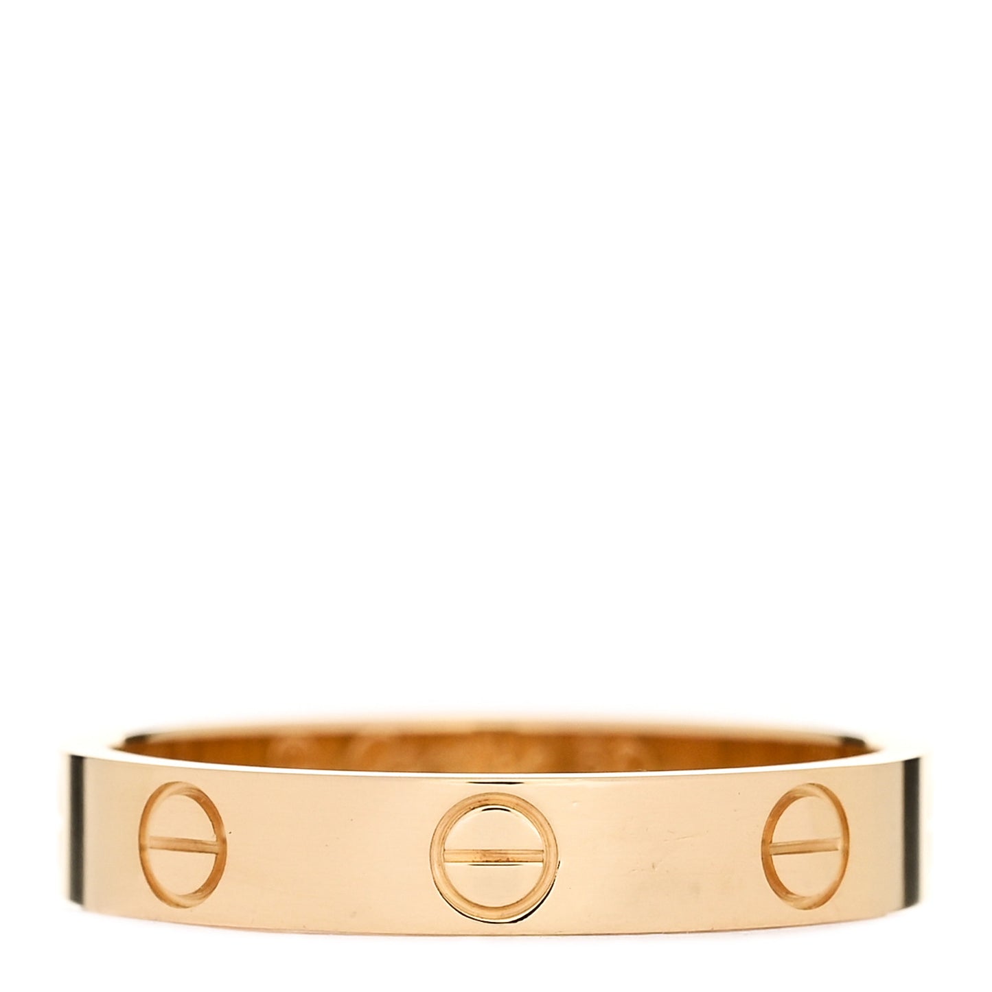 18K Yellow Gold 3.5mm LOVE Wedding Band Ring 56 7.75