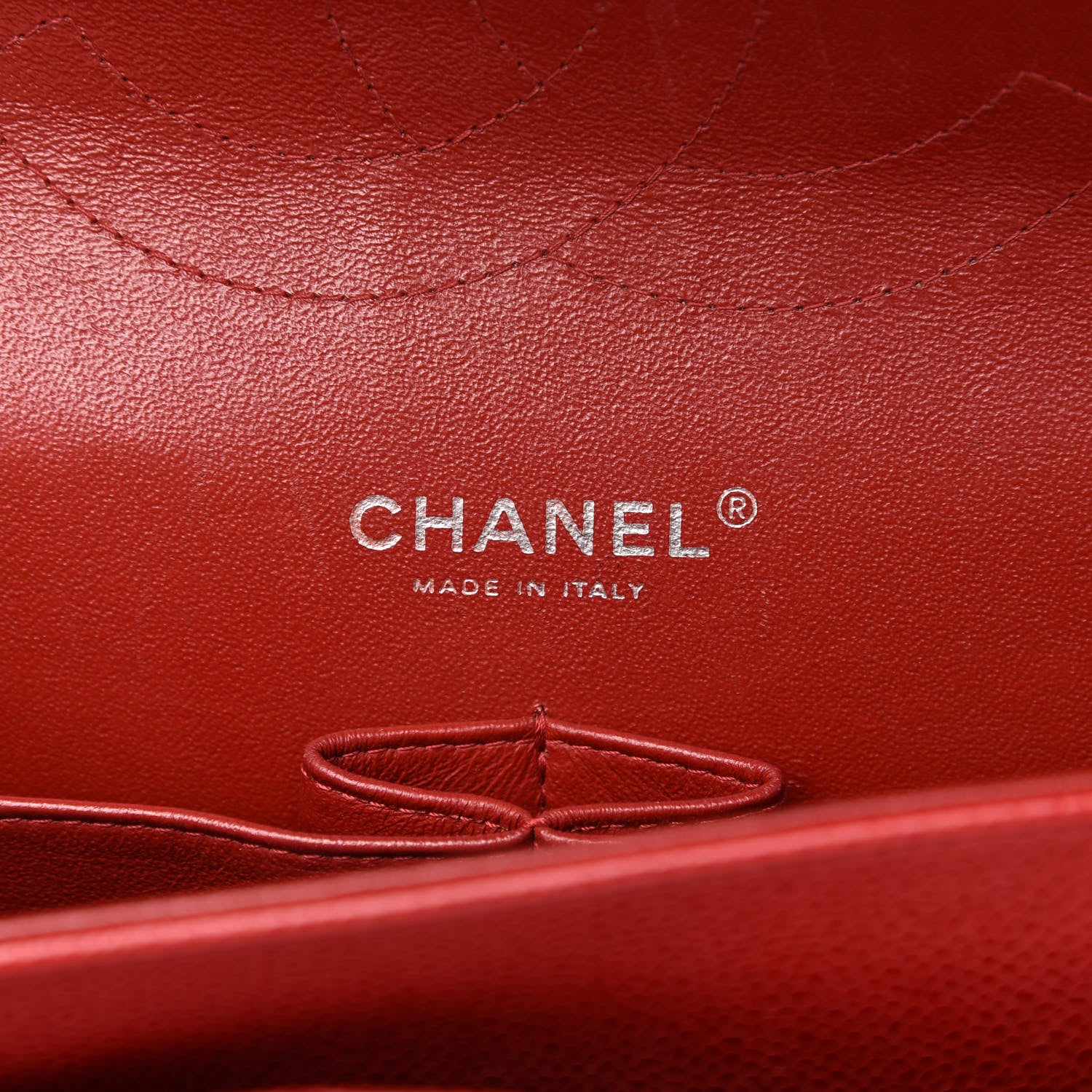 Chanel Caviar Quilted Jumbo Double Flap Red 8 of 12