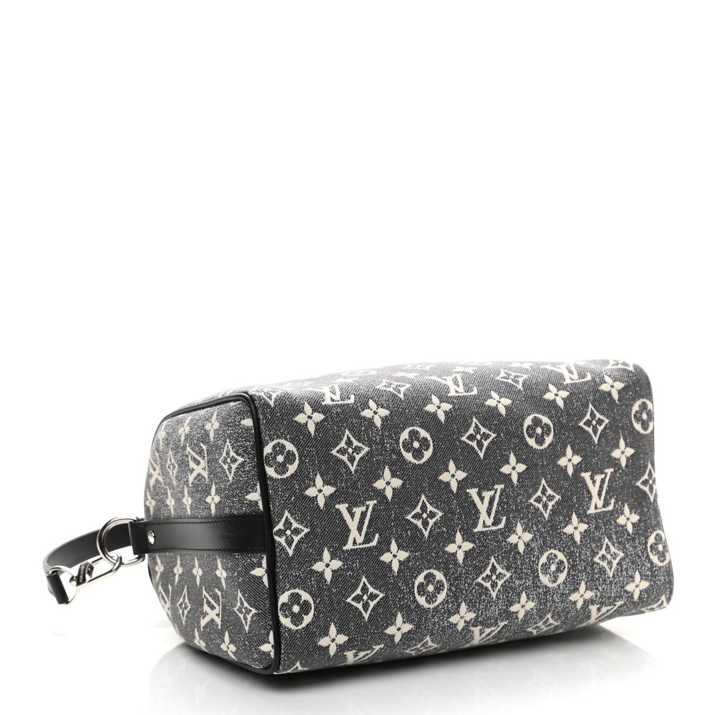 Denim Monogram Jacquard Speedy Bandouliere 25 Black