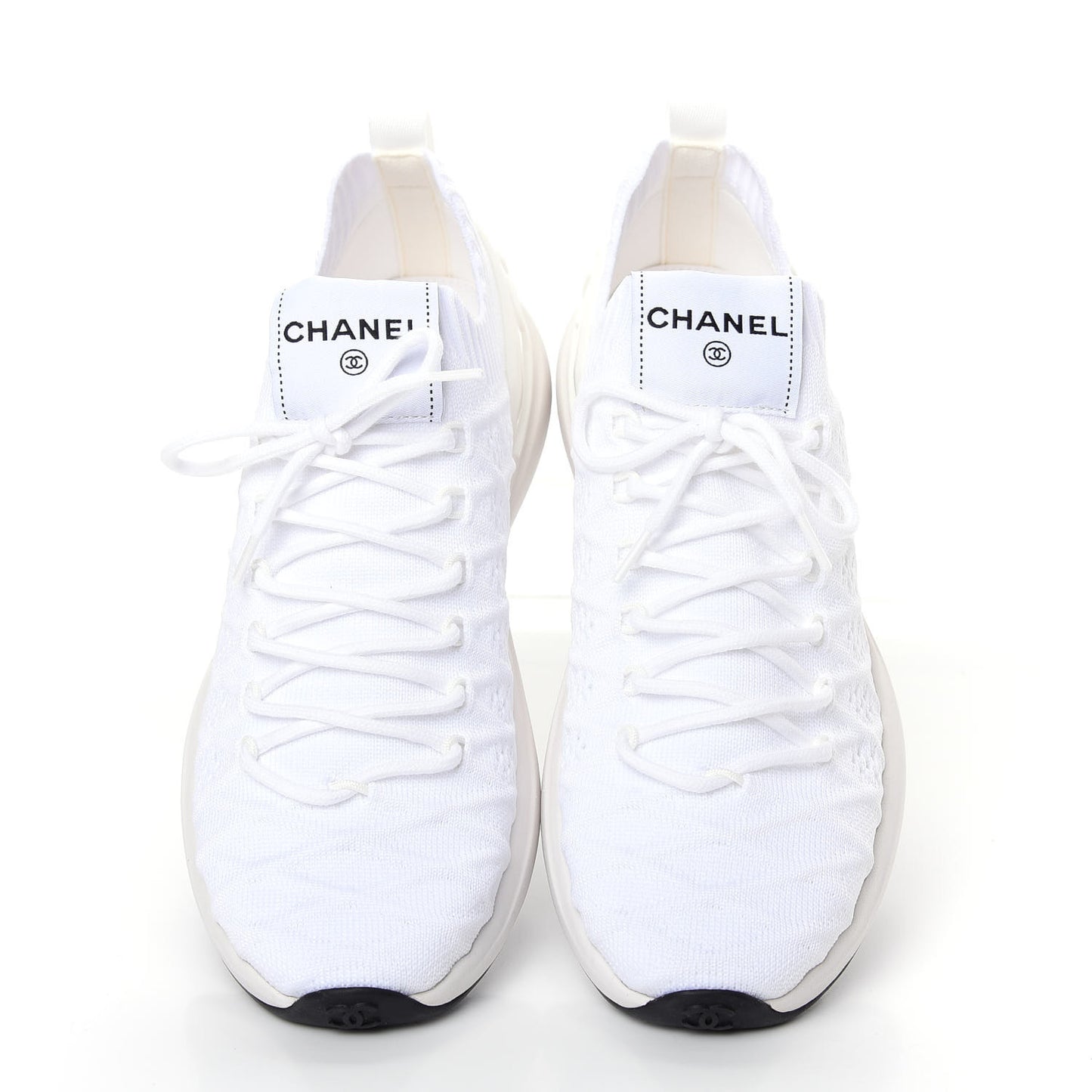 Fabric Logo Sneakers 38 White