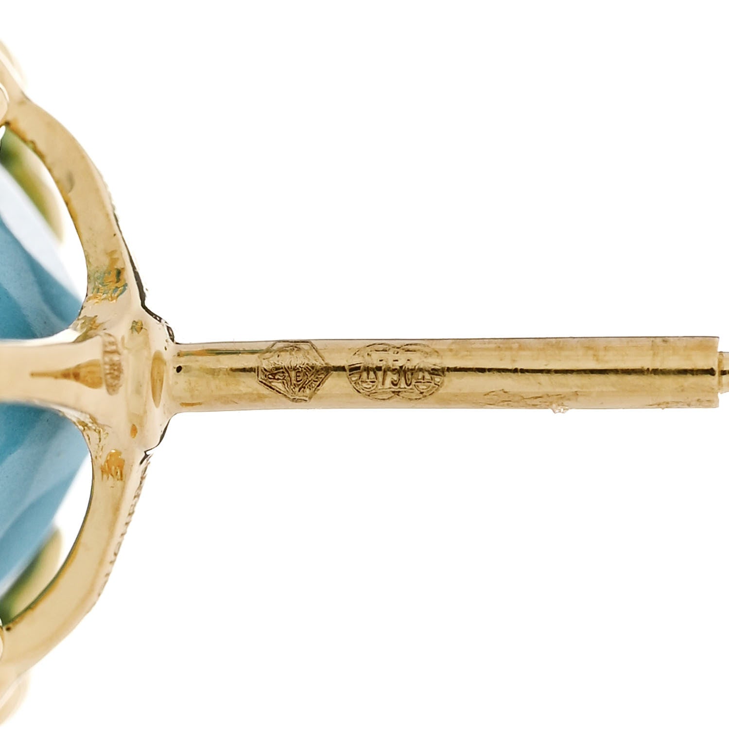 Boucheron 18K Yellow Gold Turquoise Serpent Boheme Stud Earrings 5 of 7