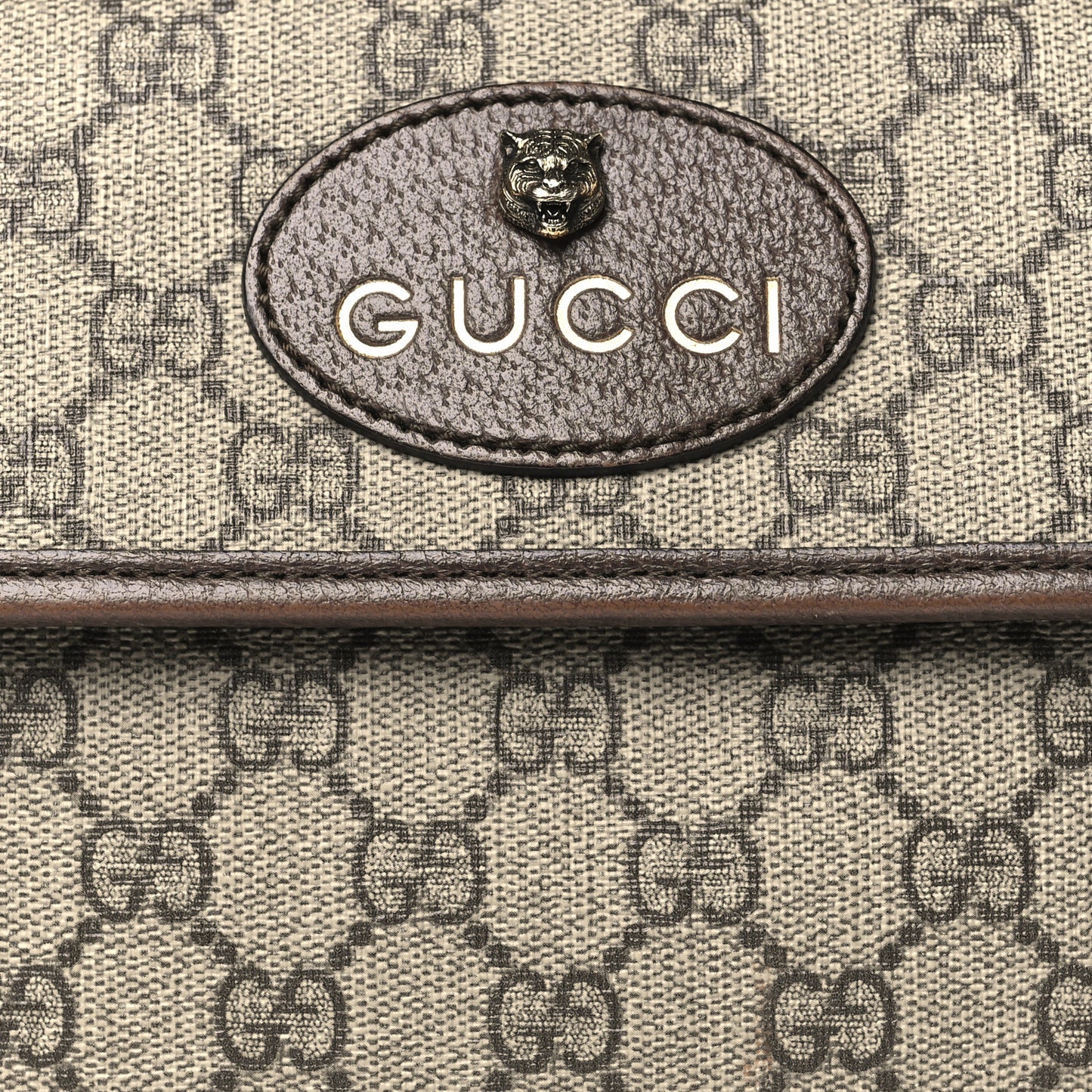 GG Supreme Monogram Neo Vintage Web Belt Bag Brown