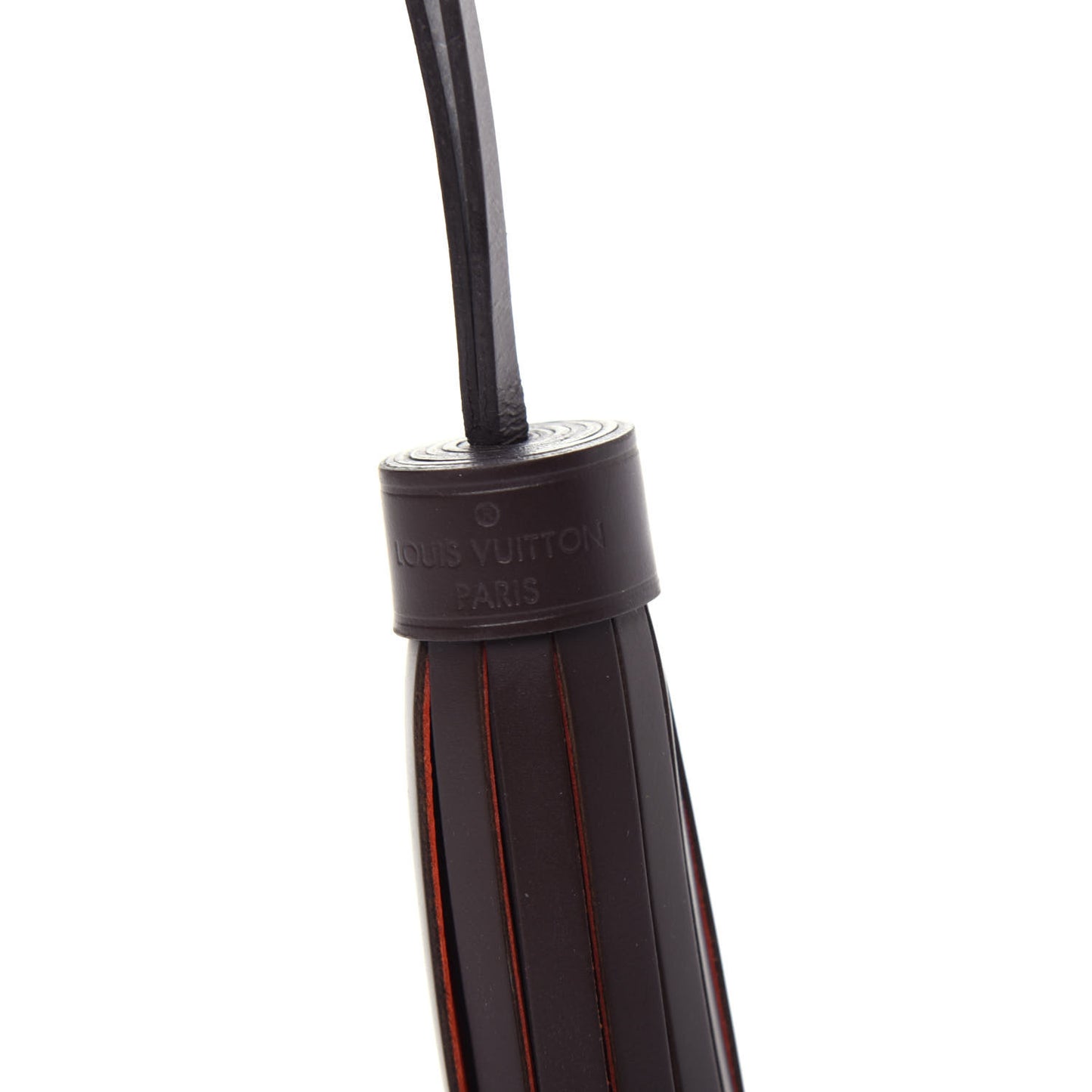 Calfskin Croisette Tassel Bag Charm Ebene