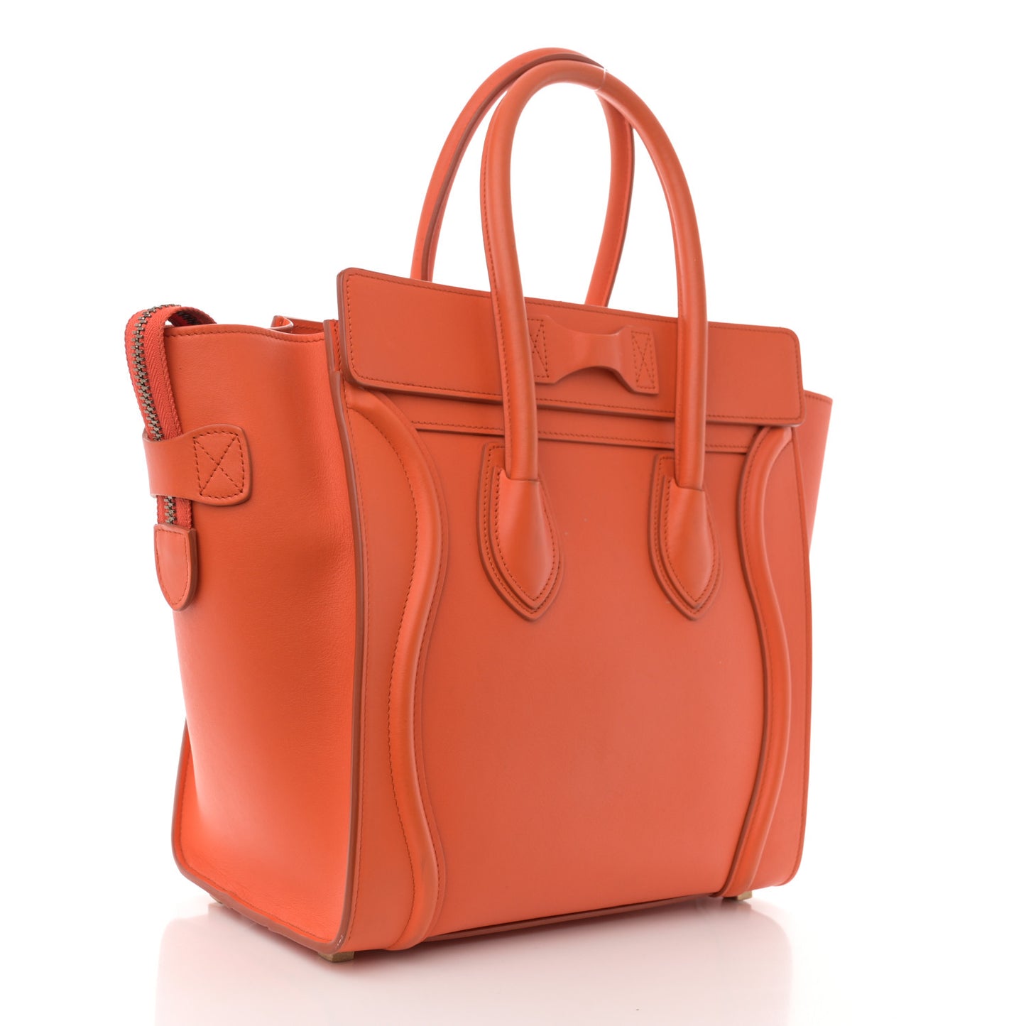 Smooth Calfskin Mini Luggage Orange