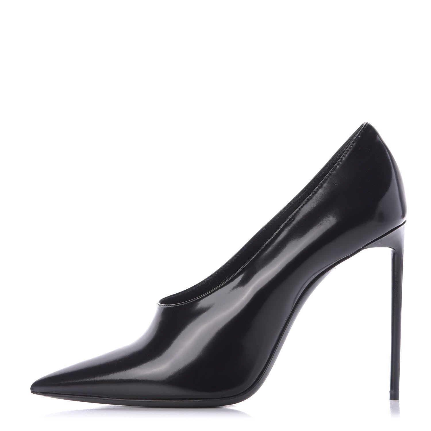 Saint Laurent Patent Calfskin Teddy High Vamp 105 Pumps 39.5 Black 1 of 10