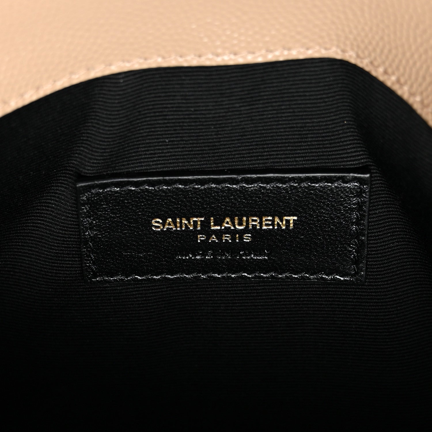 Saint Laurent Grain De Poudre Uptown Pouch Taupe 6 of 9