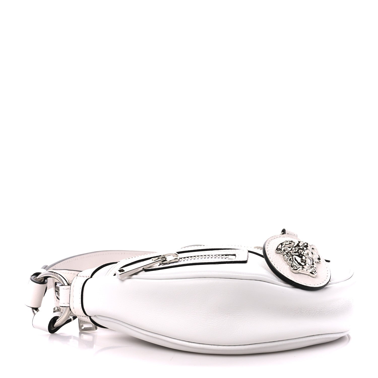 Versace Calfskin La Medusa Archive Hobo White 4 of 11
