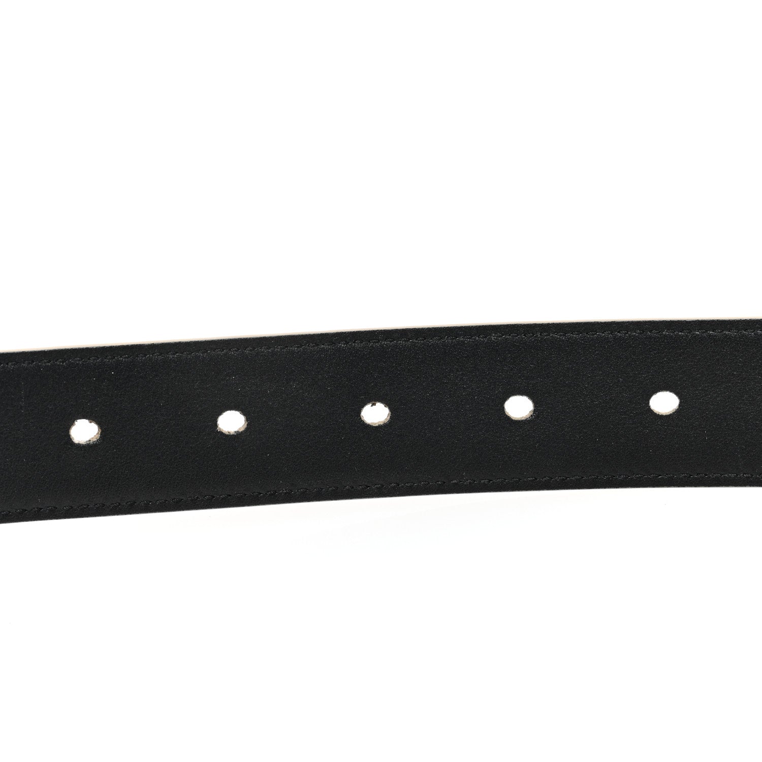 Saint Laurent Smooth Calfskin Monogram Square Buckle Belt 70 28 Dark Beige 4 of 5