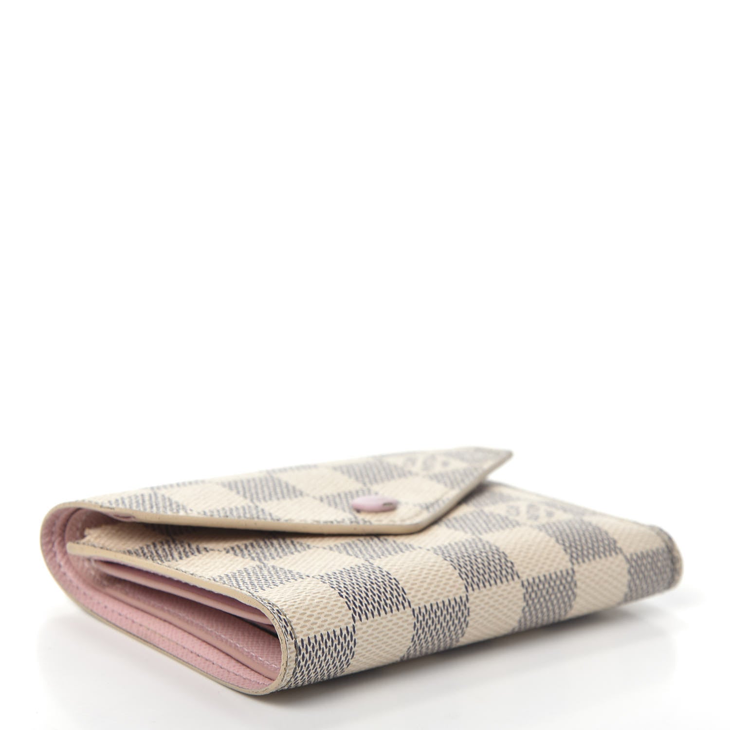 Louis Vuitton Damier Azur Victorine Wallet Rose Ballerine 4 of 6