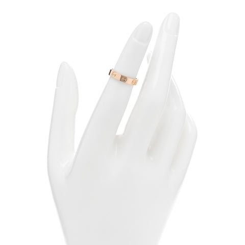 18K Pink Gold 3.5mm LOVE Wedding Band Ring 46 3.75