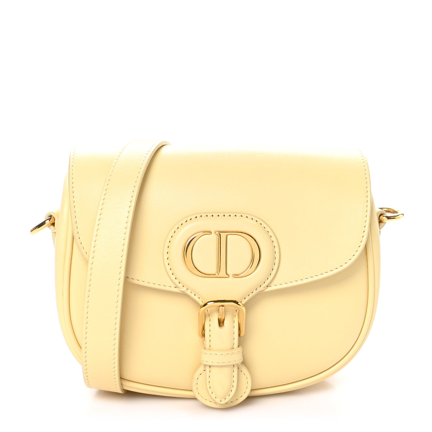 Box Calfskin Small Bobby Flap Pale Yellow