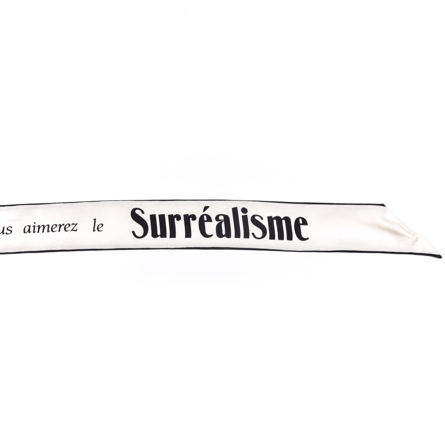 Silk Surrealisme Amour Mitzah Scarf White Black
