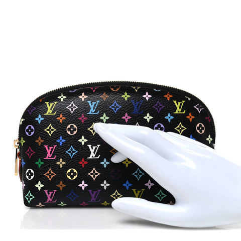 Monogram Multicolor Cosmetic Pouch Black Grenade