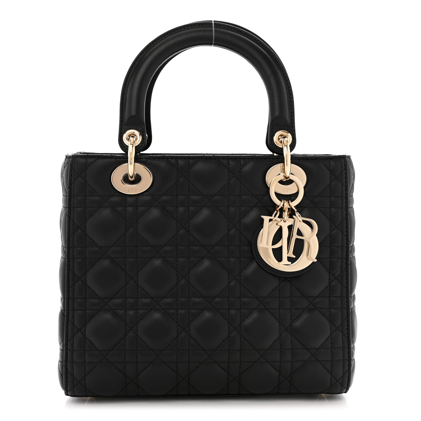 Lambskin Cannage Medium Lady Dior Black