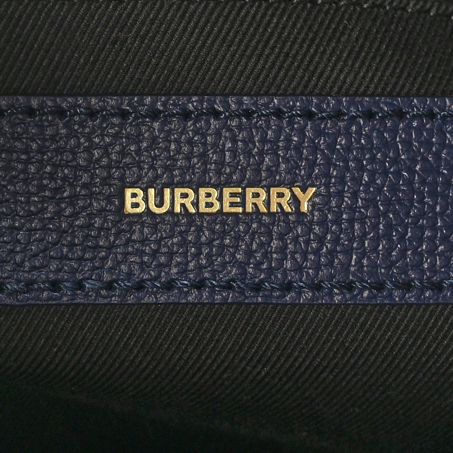 Derby Calfskin House Check Medium Banner Tote Ink Blue