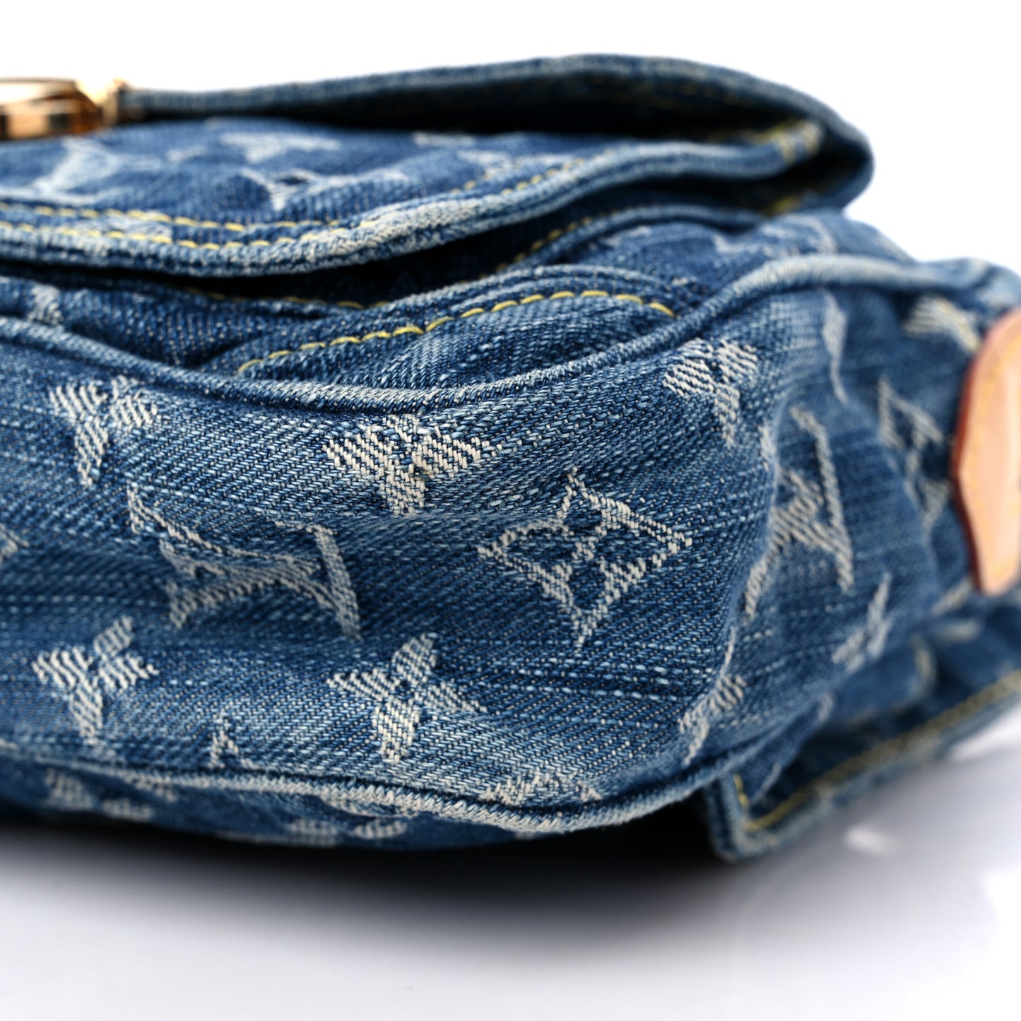 Monogram Denim Bum Bag Blue
