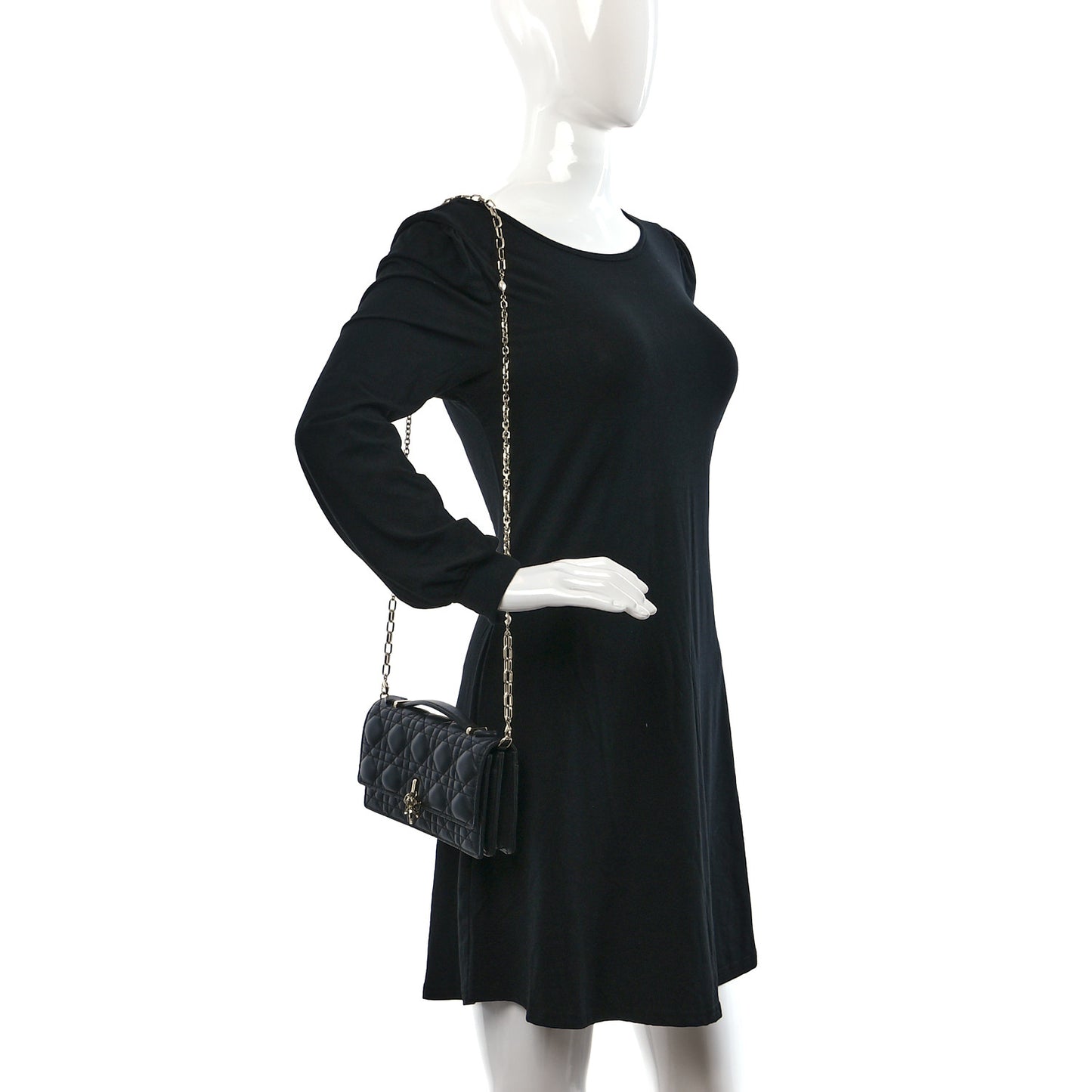 Lambskin Cannage Mini My Dior Bag Black