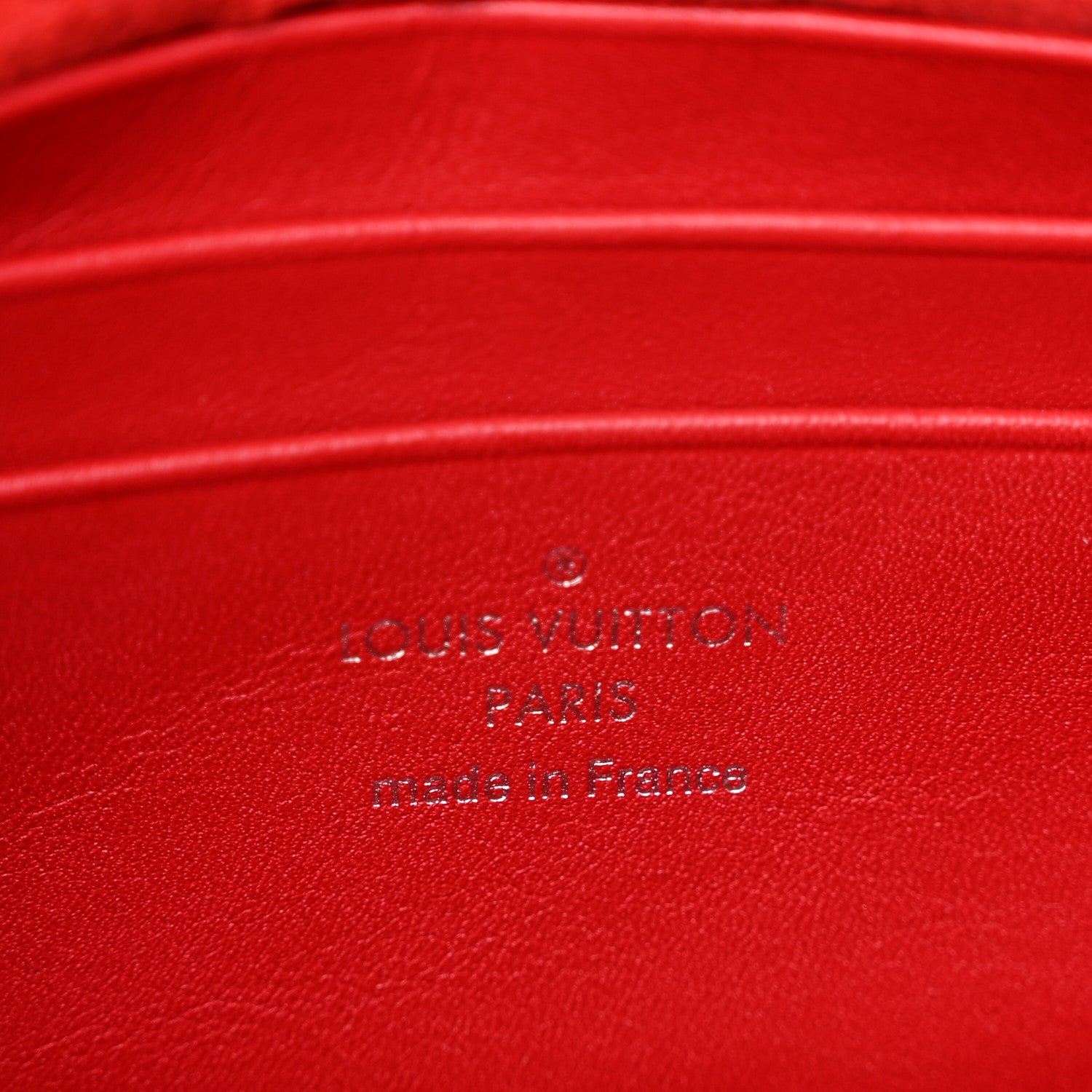 Louis Vuitton Calfskin New Wave Chain Pochette Scarlet 6 of 9